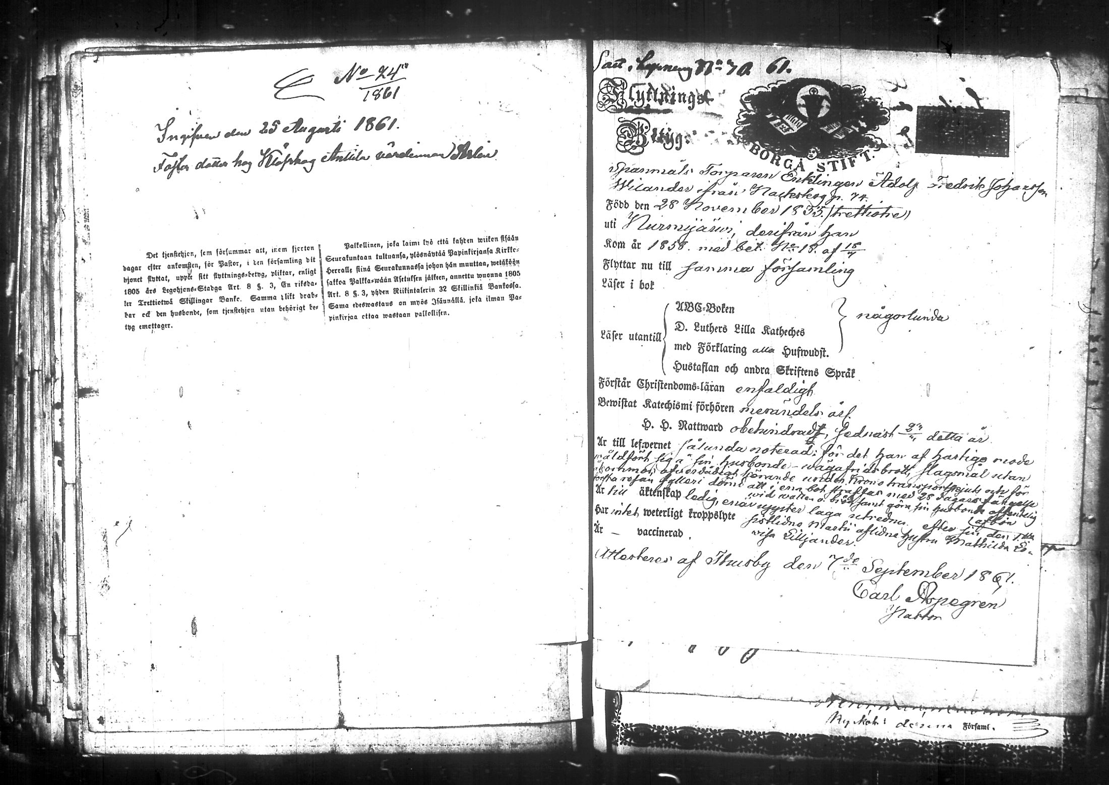 [ ../kirjat/Kirkonkirjat/nurmijarvi/muuttokirjoja_1857-1861_tk350-351/kuvat/318.jpg ]