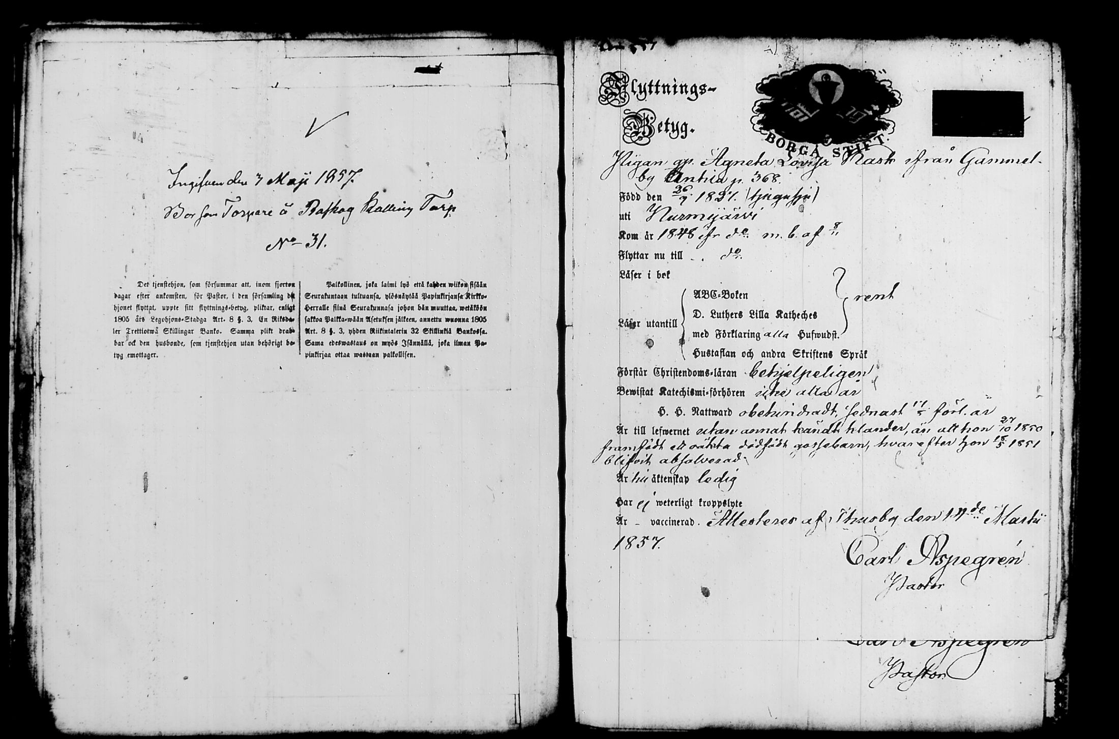 [ ../kirjat/Kirkonkirjat/nurmijarvi/muuttokirjoja_1857-1861_tk350-351/kuvat/40.jpg ]
