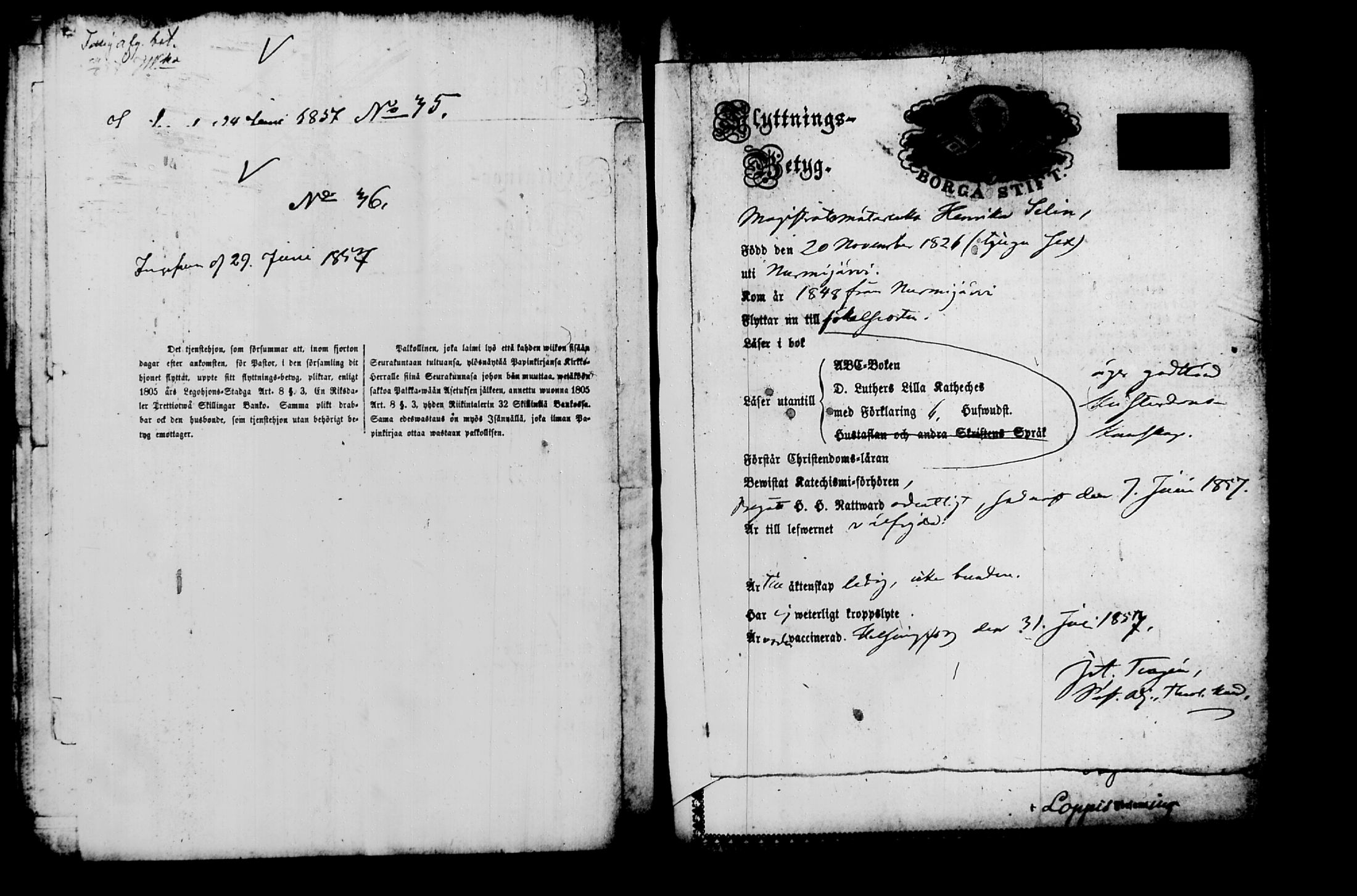 [ ../kirjat/Kirkonkirjat/nurmijarvi/muuttokirjoja_1857-1861_tk350-351/kuvat/45.jpg ]