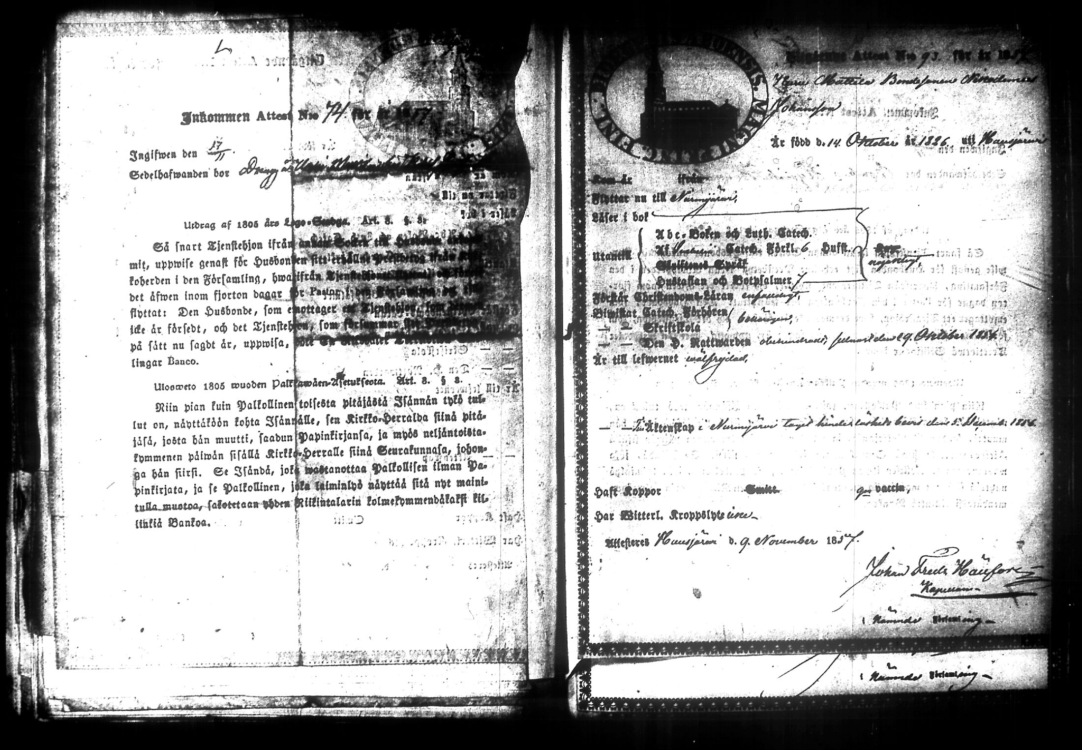[ ../kirjat/Kirkonkirjat/nurmijarvi/muuttokirjoja_1857-1861_tk350-351/kuvat/89.jpg ]