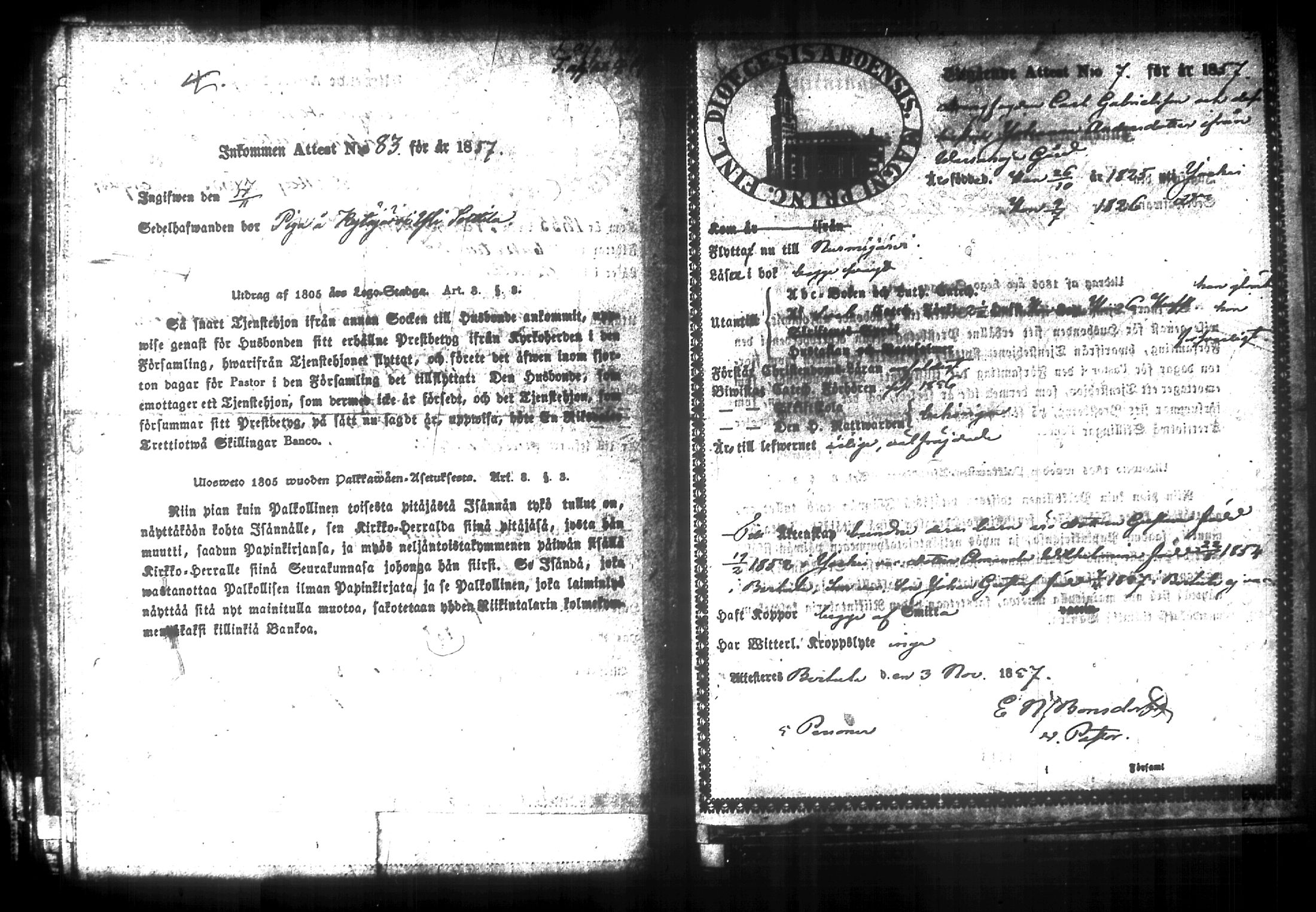 [ ../kirjat/Kirkonkirjat/nurmijarvi/muuttokirjoja_1857-1861_tk350-351/kuvat/99.jpg ]