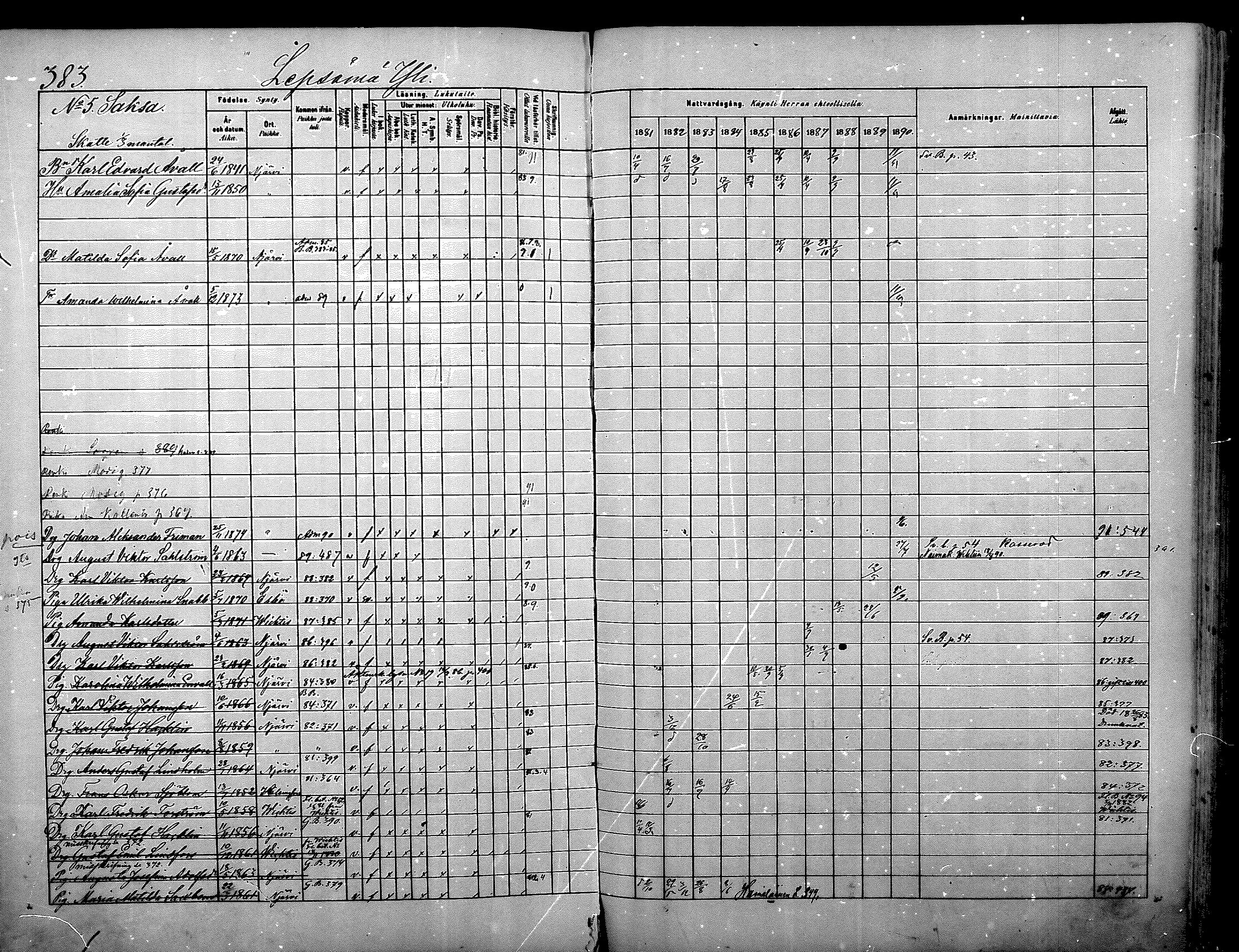 [ ../kirjat/Kirkonkirjat/nurmijarvi/rippikirja_1881-1890_mko181-196/kuvat/402.jpg ]