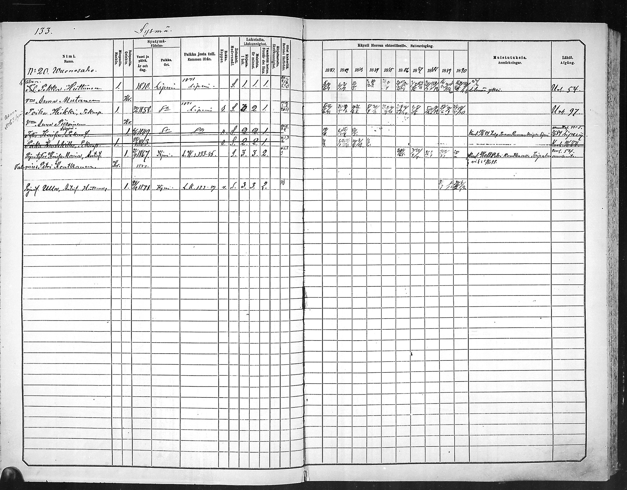 [ ../kirjat/Kirkonkirjat/outokumpu/rippikirja_1881-1890_mko1-13/kuvat/134.jpg ]