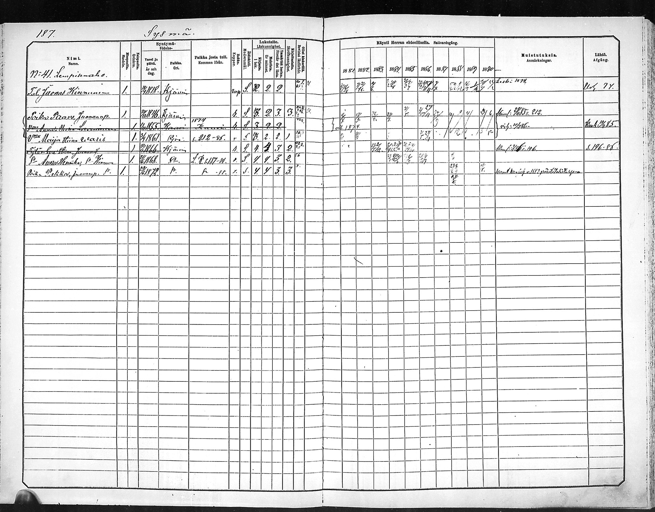 [ ../kirjat/Kirkonkirjat/outokumpu/rippikirja_1881-1890_mko1-13/kuvat/188.jpg ]