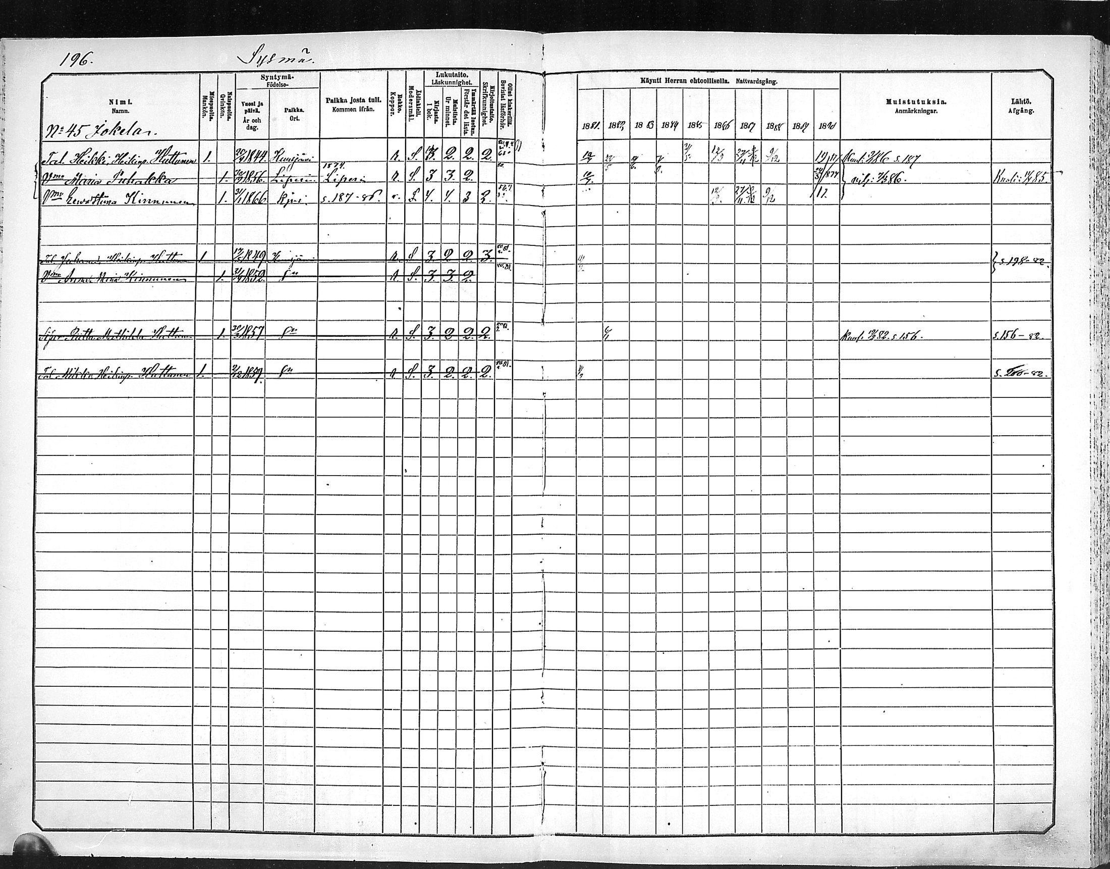 [ ../kirjat/Kirkonkirjat/outokumpu/rippikirja_1881-1890_mko1-13/kuvat/197.jpg ]