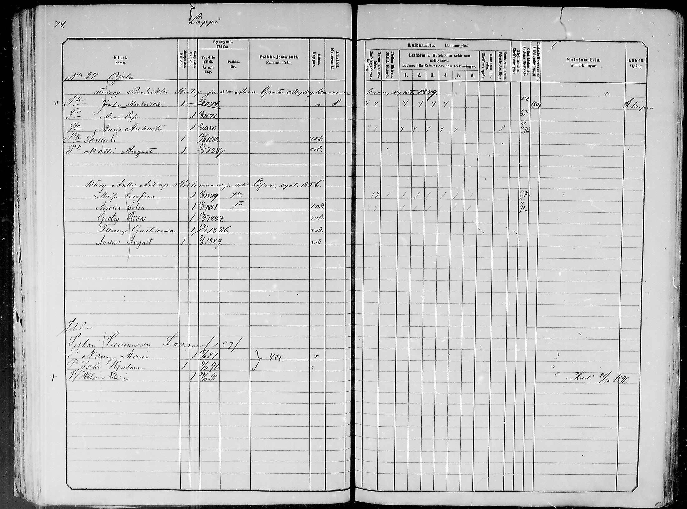 [ ../kirjat/Kirkonkirjat/paavola/lastenkirja_1882-1891_mko1-16/kuvat/72.jpg ]