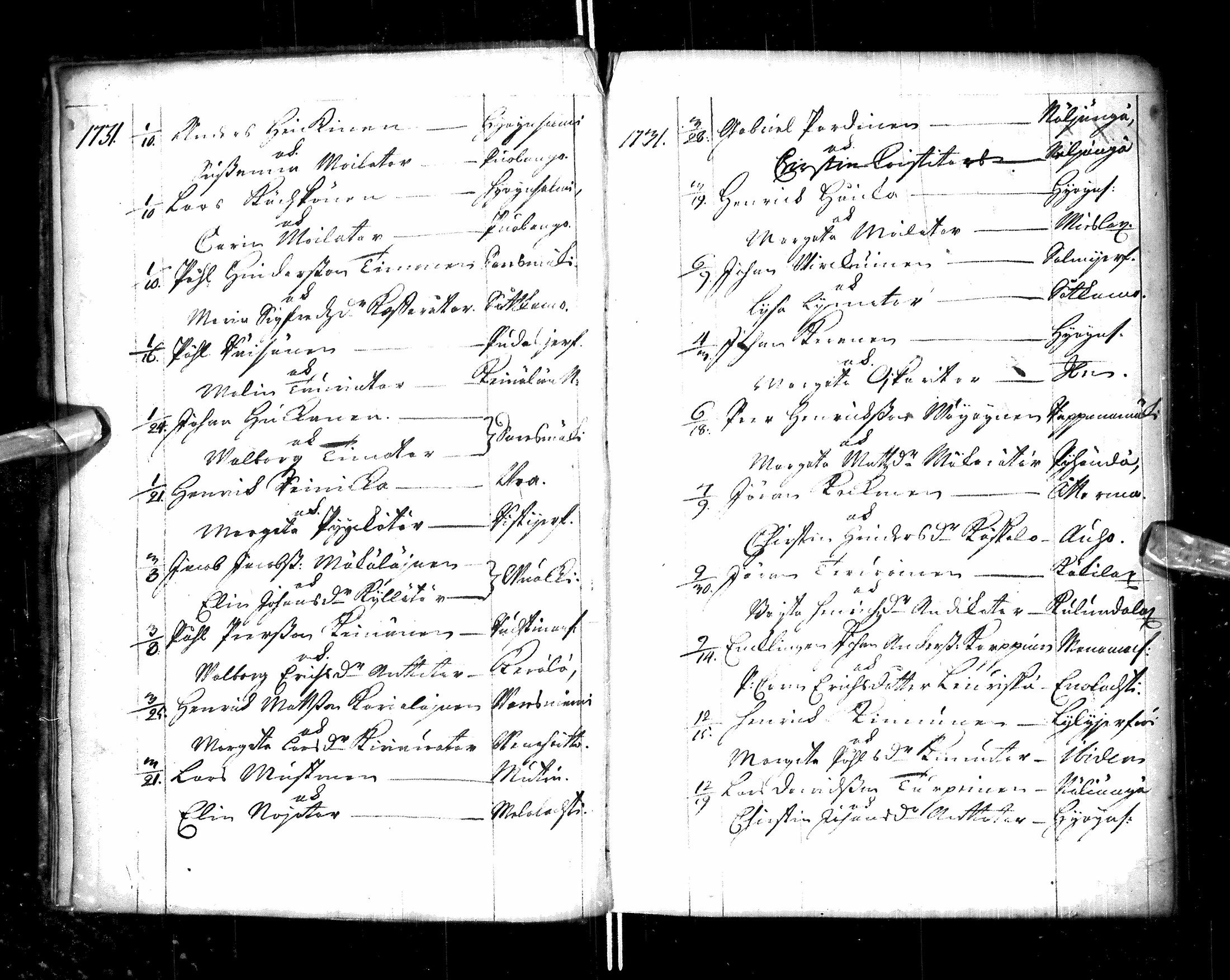 [ ../kirjat/Kirkonkirjat/paltamo/syntyneet-vihityt-kuolleet_1727-1740_ik185/kuvat/9.jpg ]