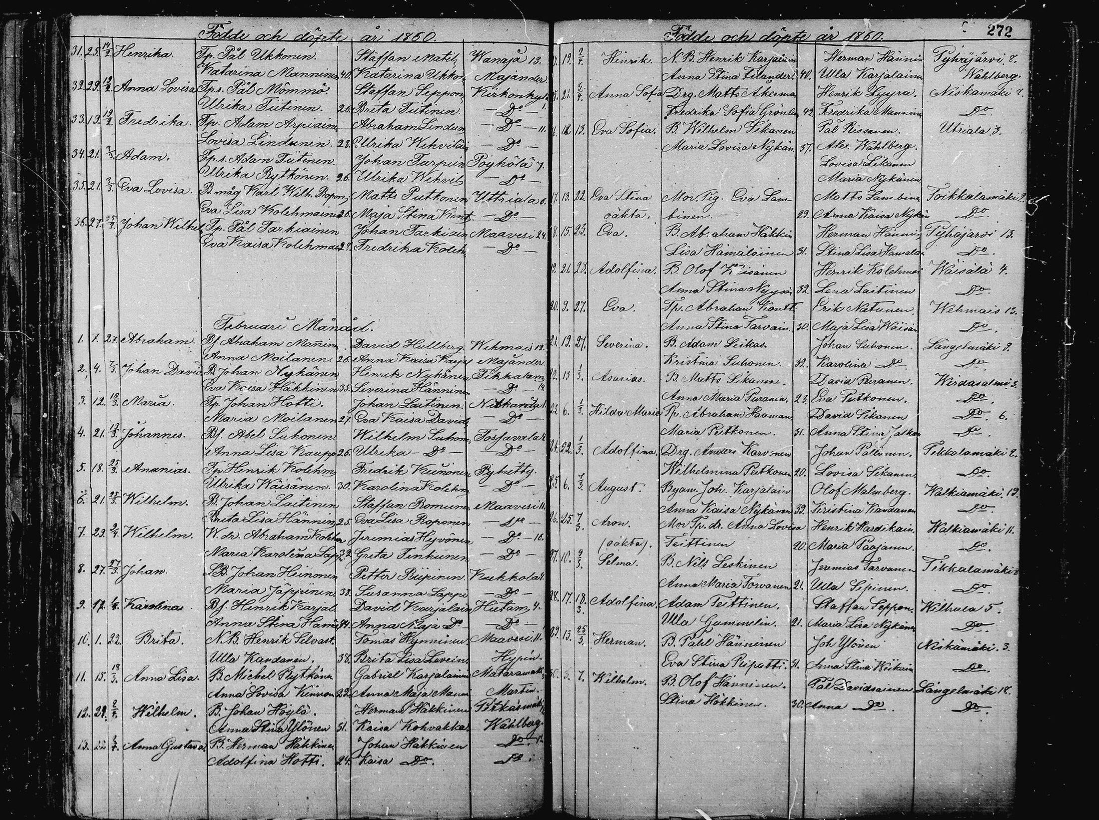 [ ../kirjat/Kirkonkirjat/pieksamaki/syntyneet_1836-1862_msrk_mko1-11/kuvat/272.jpg ]