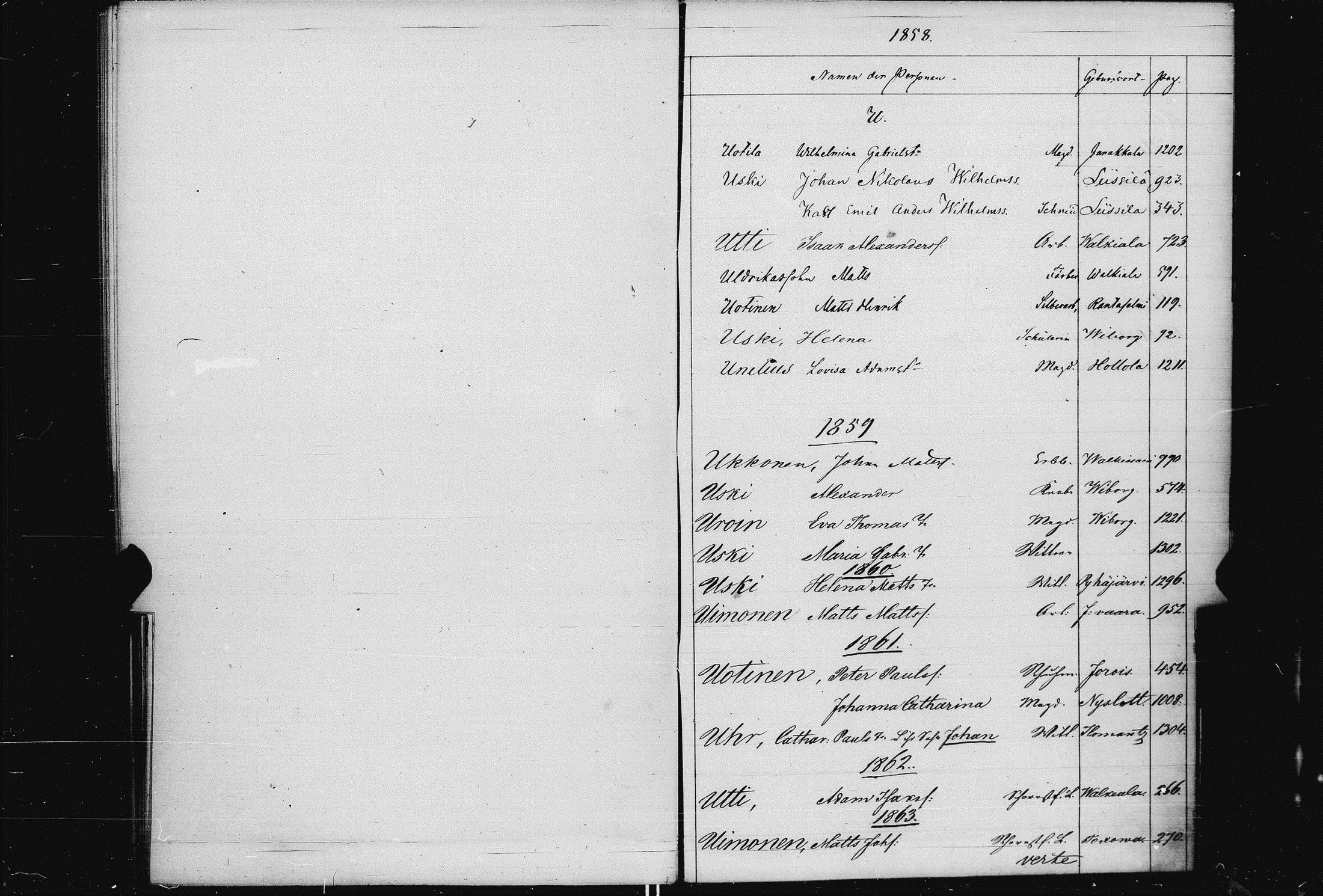 [ ../kirjat/Kirkonkirjat/pietarin_suomalainen_marian_srk/muuttokirjahakemisto_1858-1864_es448/kuvat/105.jpg ]
