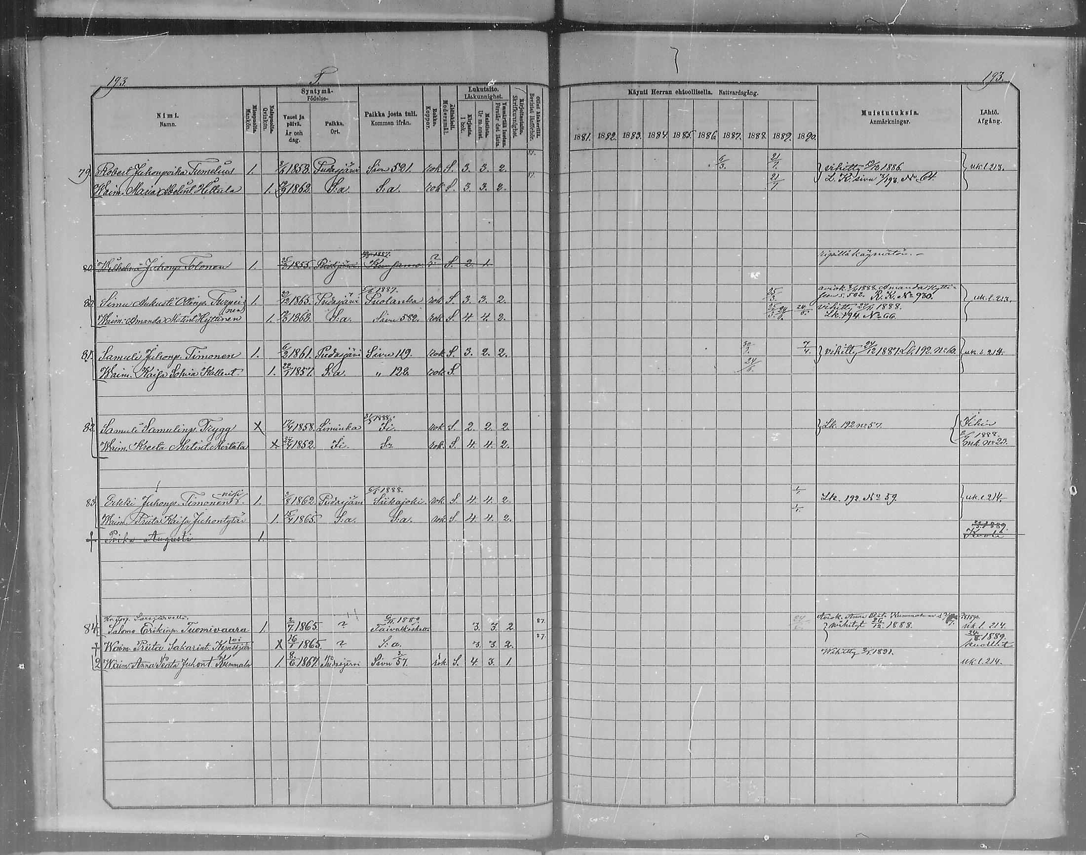 [ ../kirjat/Kirkonkirjat/pudasjarvi/rippikirja_1881-1890_mko71-77/kuvat/170.jpg ]