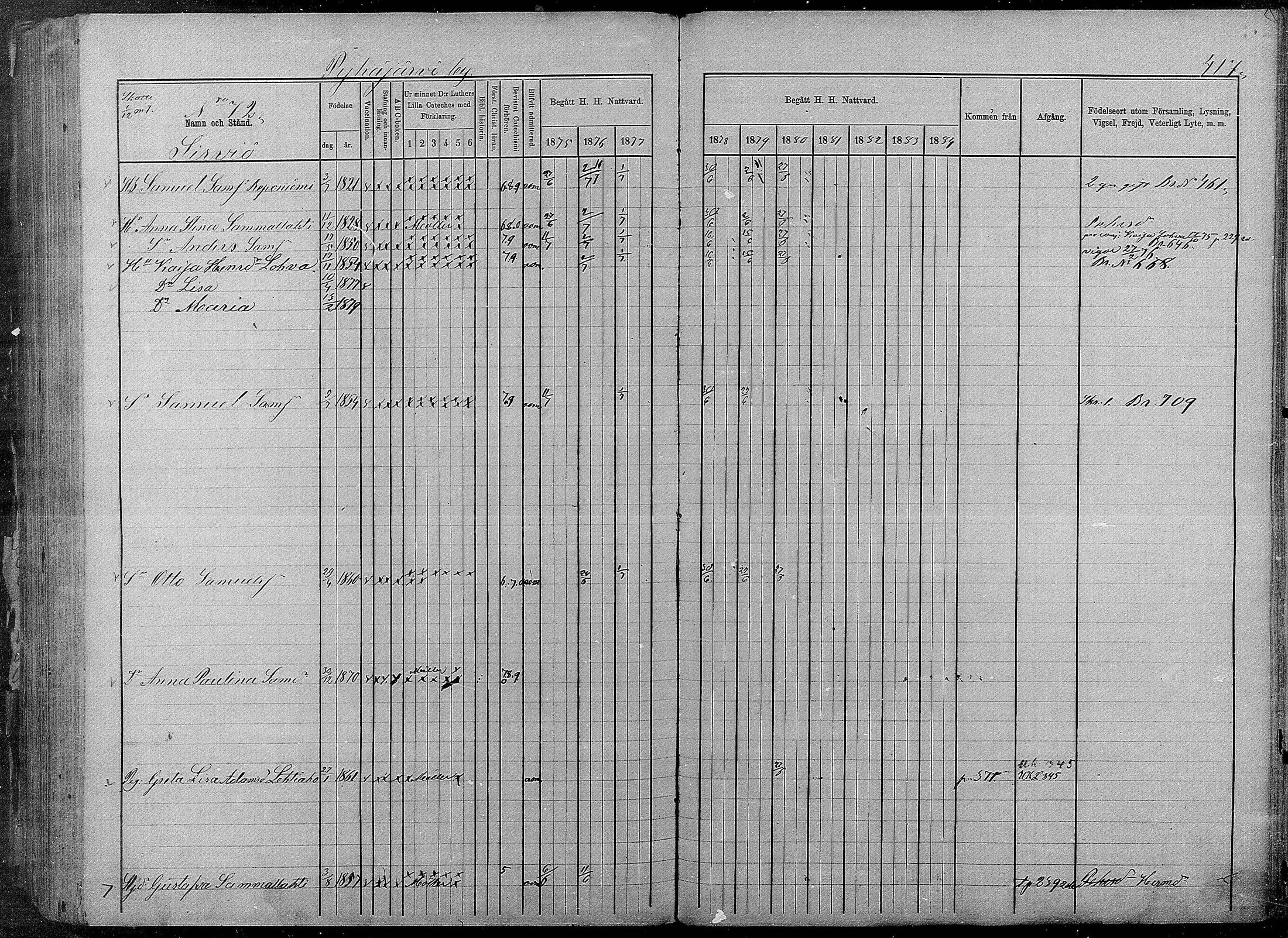 [ ../kirjat/Kirkonkirjat/pyhajarvi/rippikirja_1875-1884_mko40-62/kuvat/413.jpg ]