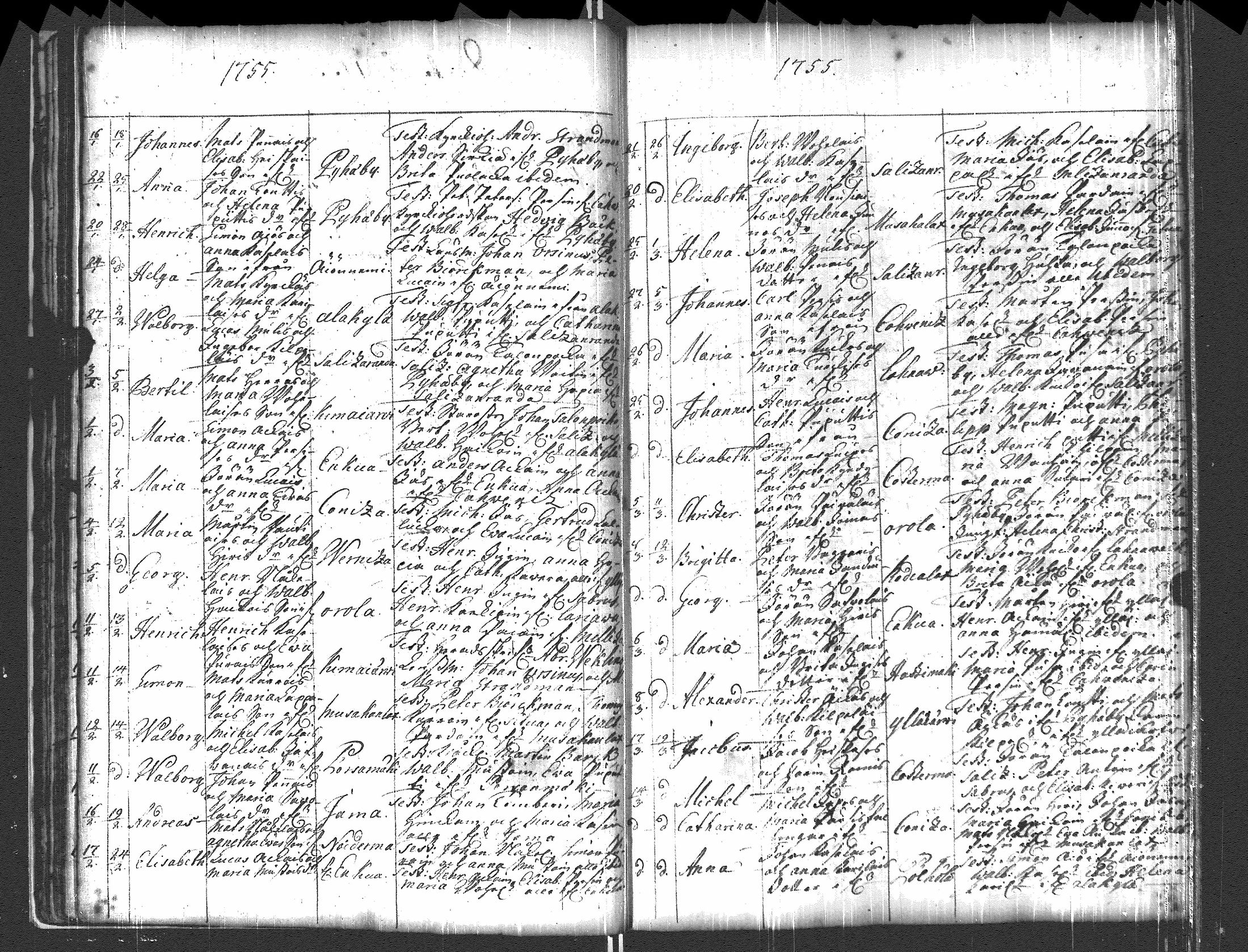 [ ../kirjat/Kirkonkirjat/pyhajarvi_vpl/syntyneet-vihityt-kuolleet_1750-1770_uk712/kuvat/27.jpg ]