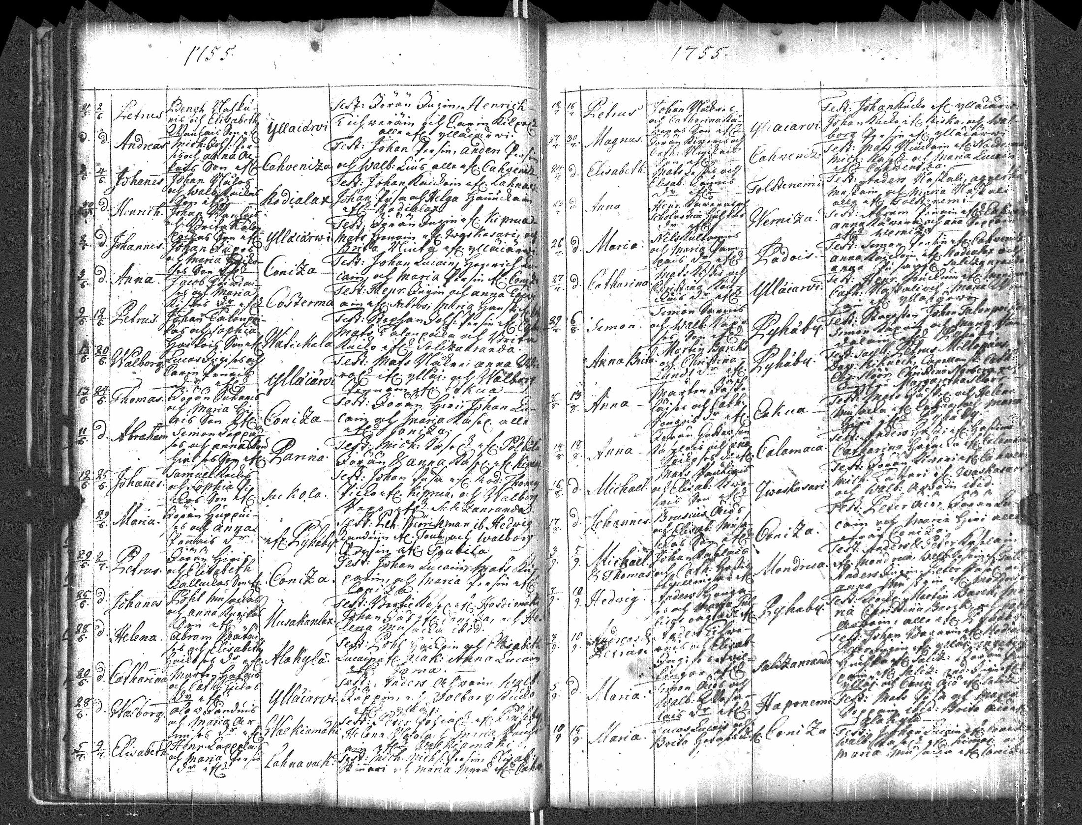[ ../kirjat/Kirkonkirjat/pyhajarvi_vpl/syntyneet-vihityt-kuolleet_1750-1770_uk712/kuvat/29.jpg ]