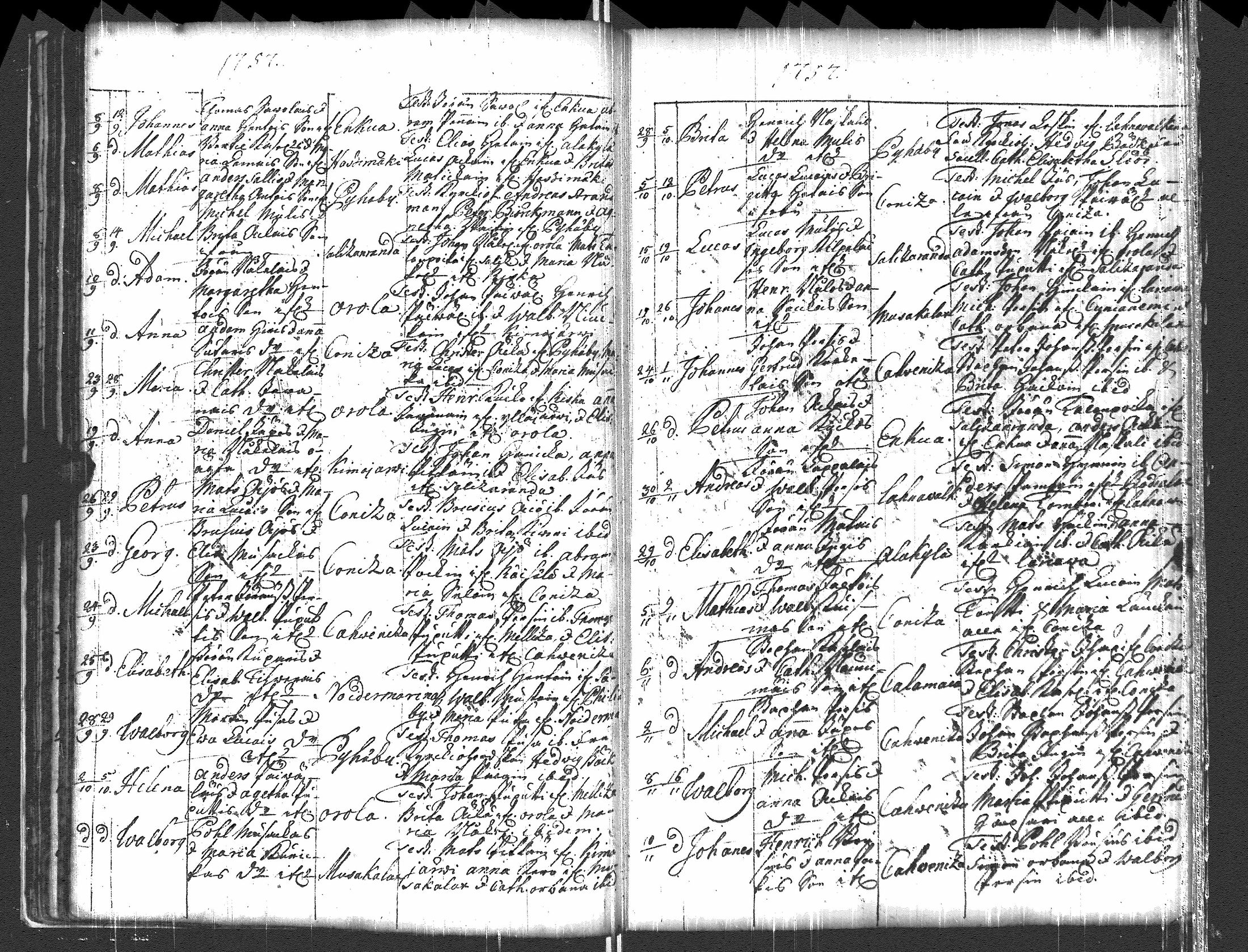 [ ../kirjat/Kirkonkirjat/pyhajarvi_vpl/syntyneet-vihityt-kuolleet_1750-1770_uk712/kuvat/40.jpg ]