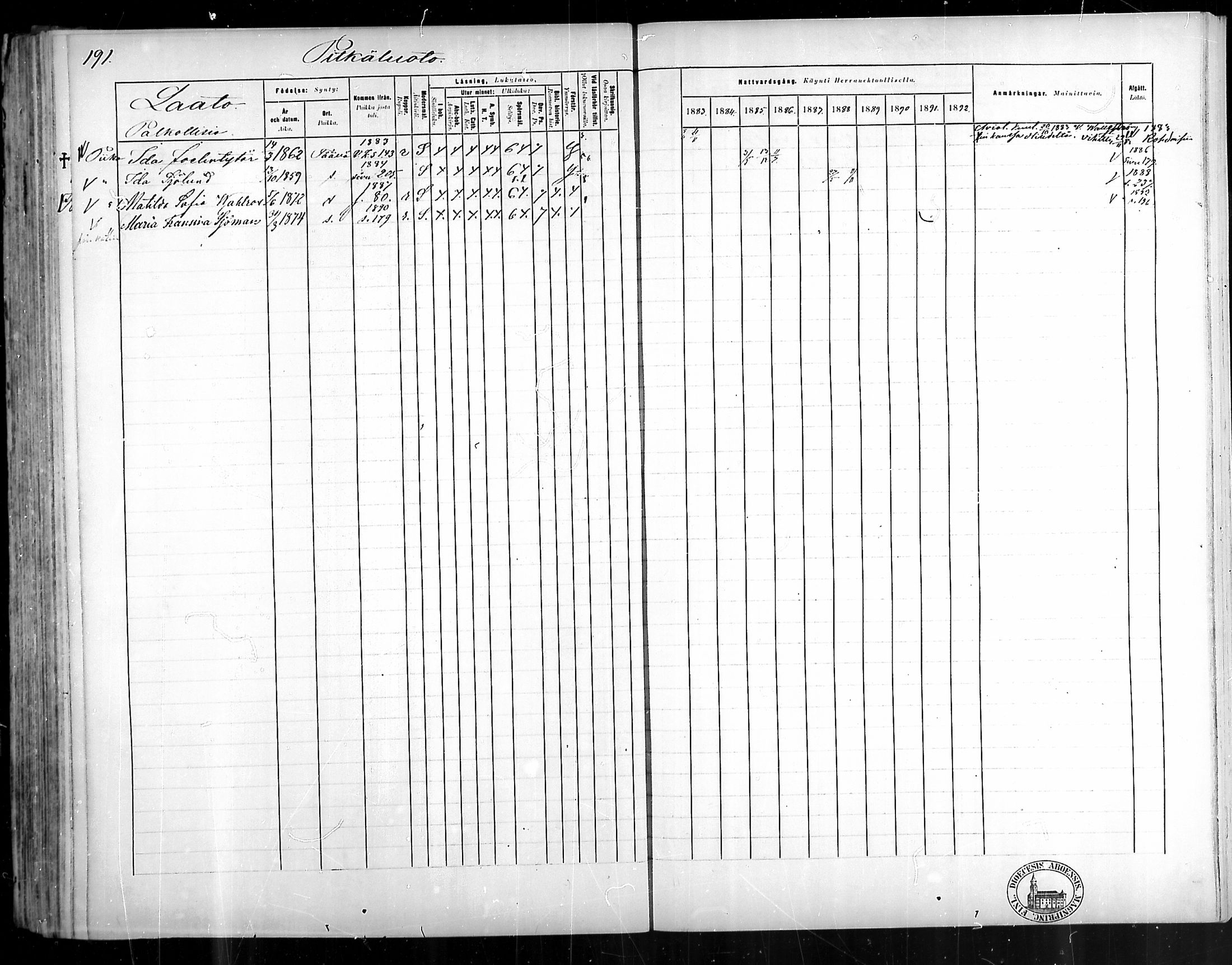 [ ../kirjat/Kirkonkirjat/pyhamaa/rippikirja_1883-1891_mko11-19/kuvat/179.jpg ]