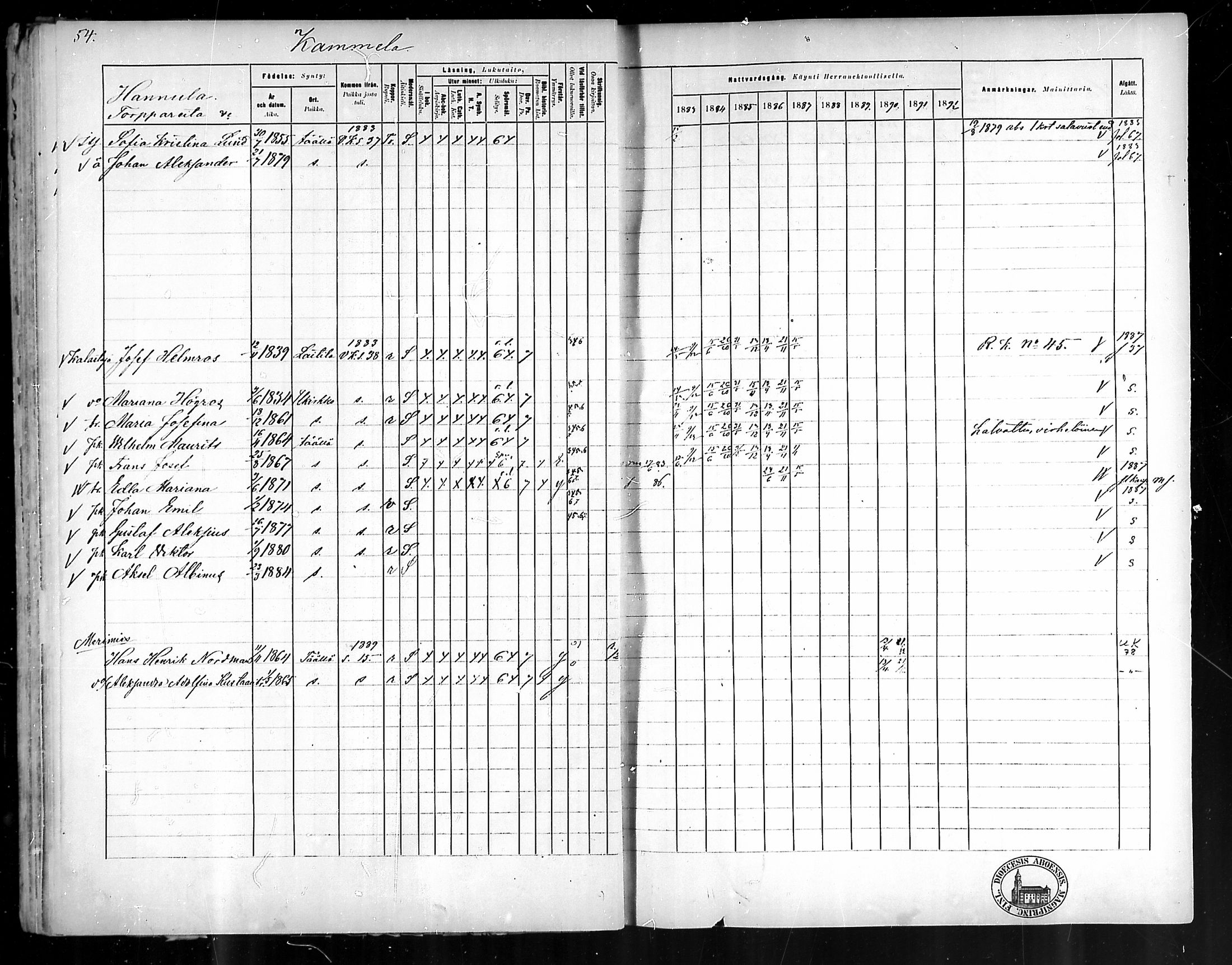 [ ../kirjat/Kirkonkirjat/pyhamaa/rippikirja_1883-1891_mko11-19/kuvat/52.jpg ]