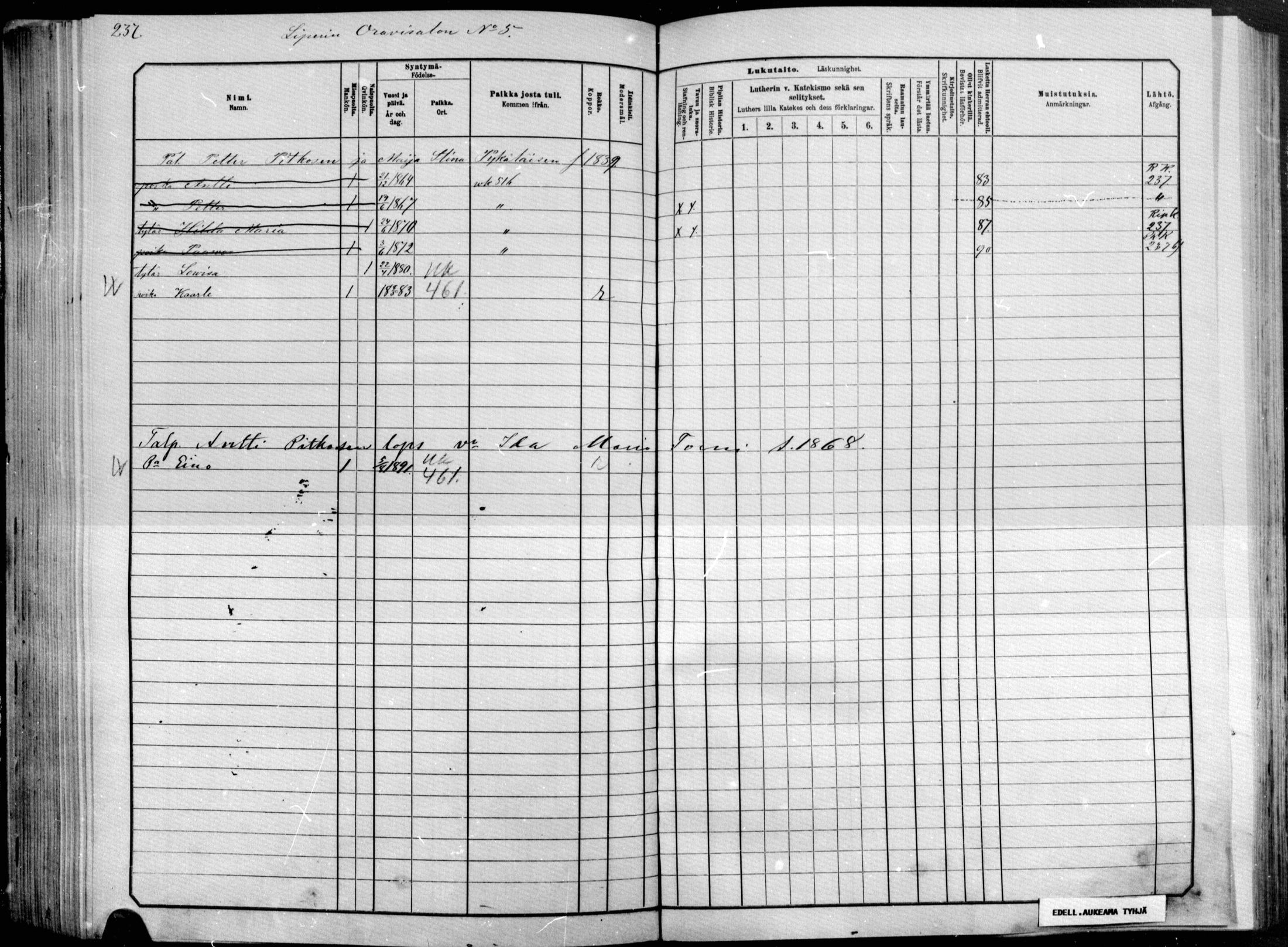[ ../kirjat/Kirkonkirjat/raakkyla/lastenkirja_1881-1890_mko14-26/kuvat/172.jpg ]