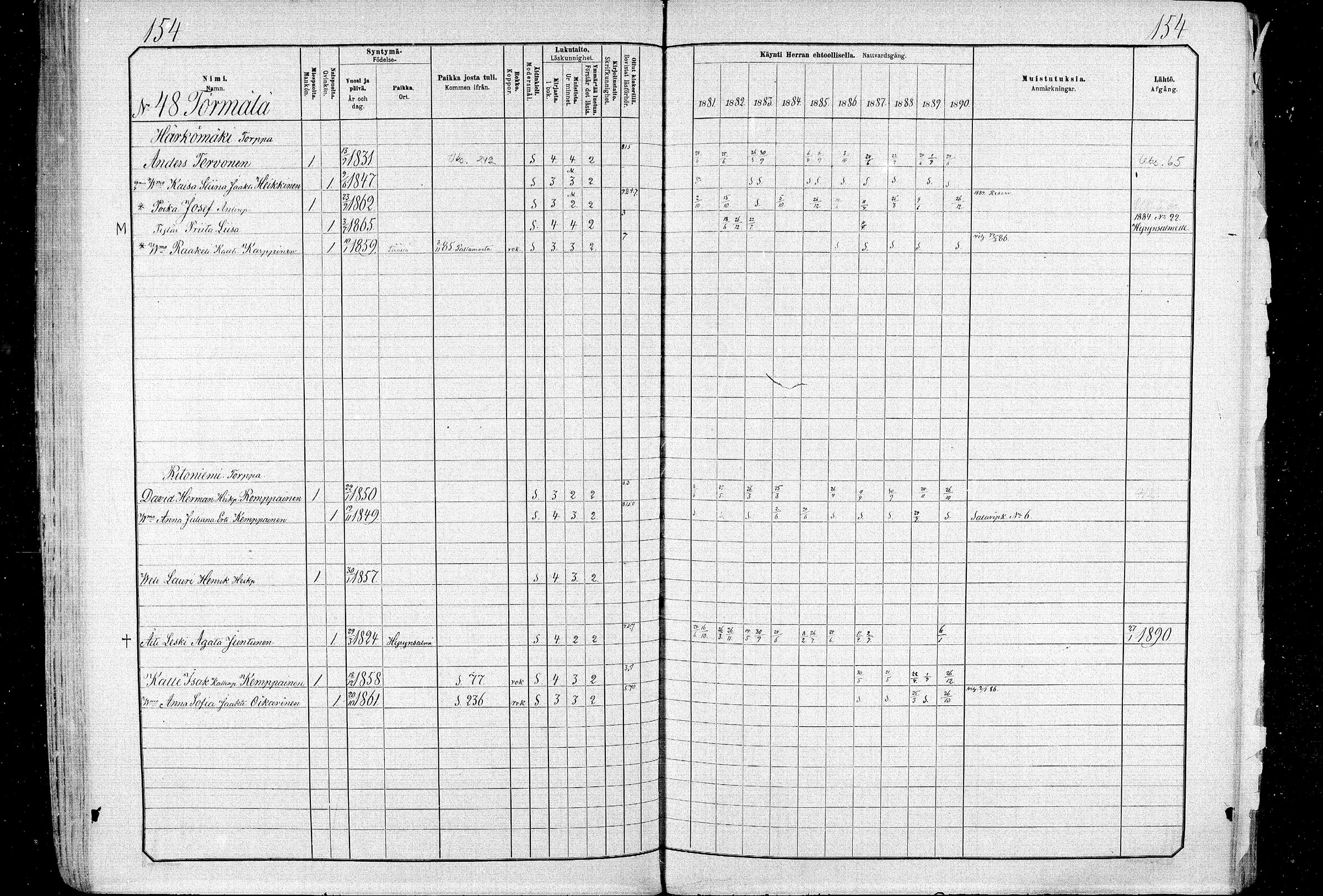 [ ../kirjat/Kirkonkirjat/ristijarvi/rippikirja_1881-1890_mko37-51/kuvat/153.jpg ]