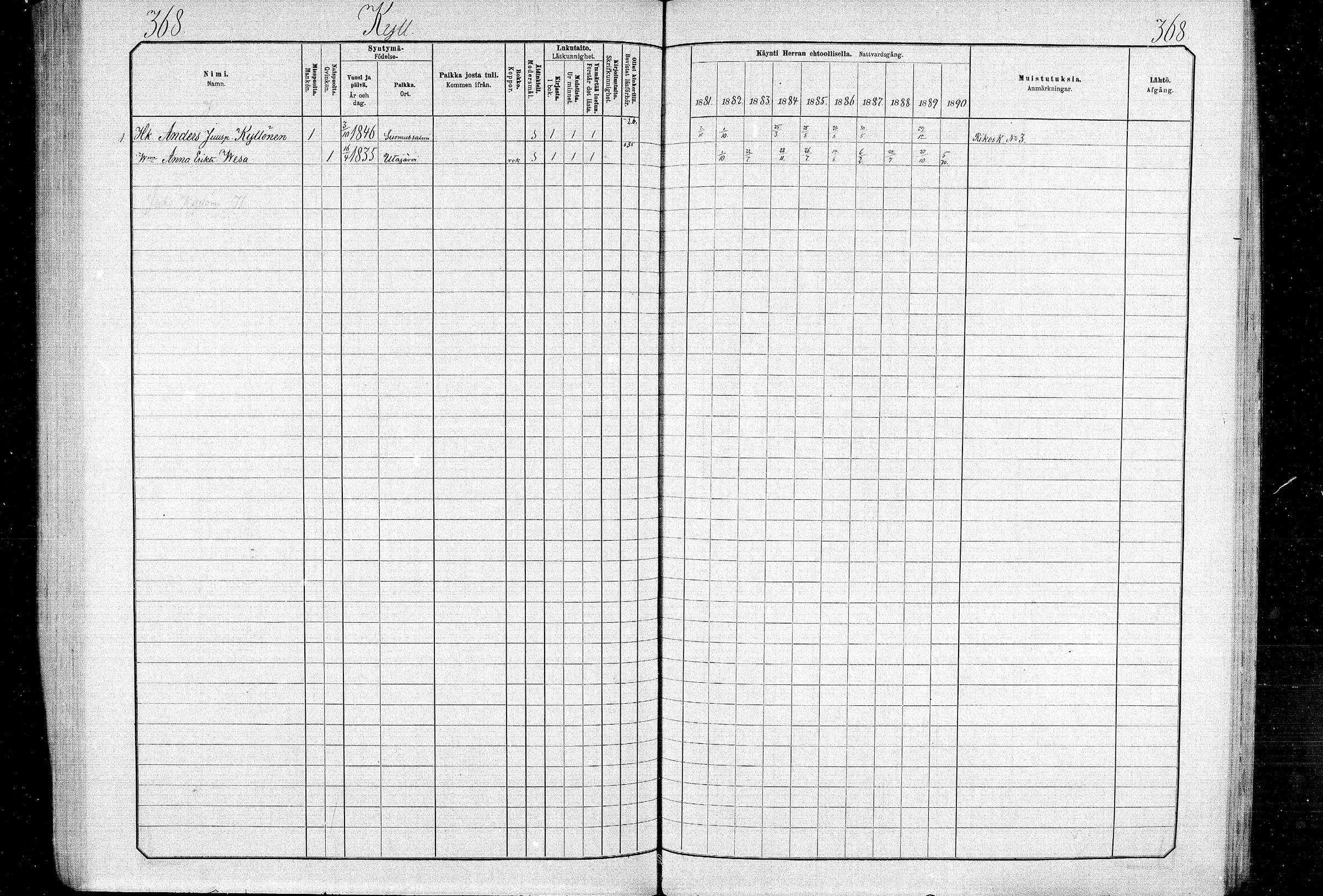 [ ../kirjat/Kirkonkirjat/ristijarvi/rippikirja_1881-1890_mko37-51/kuvat/358.jpg ]