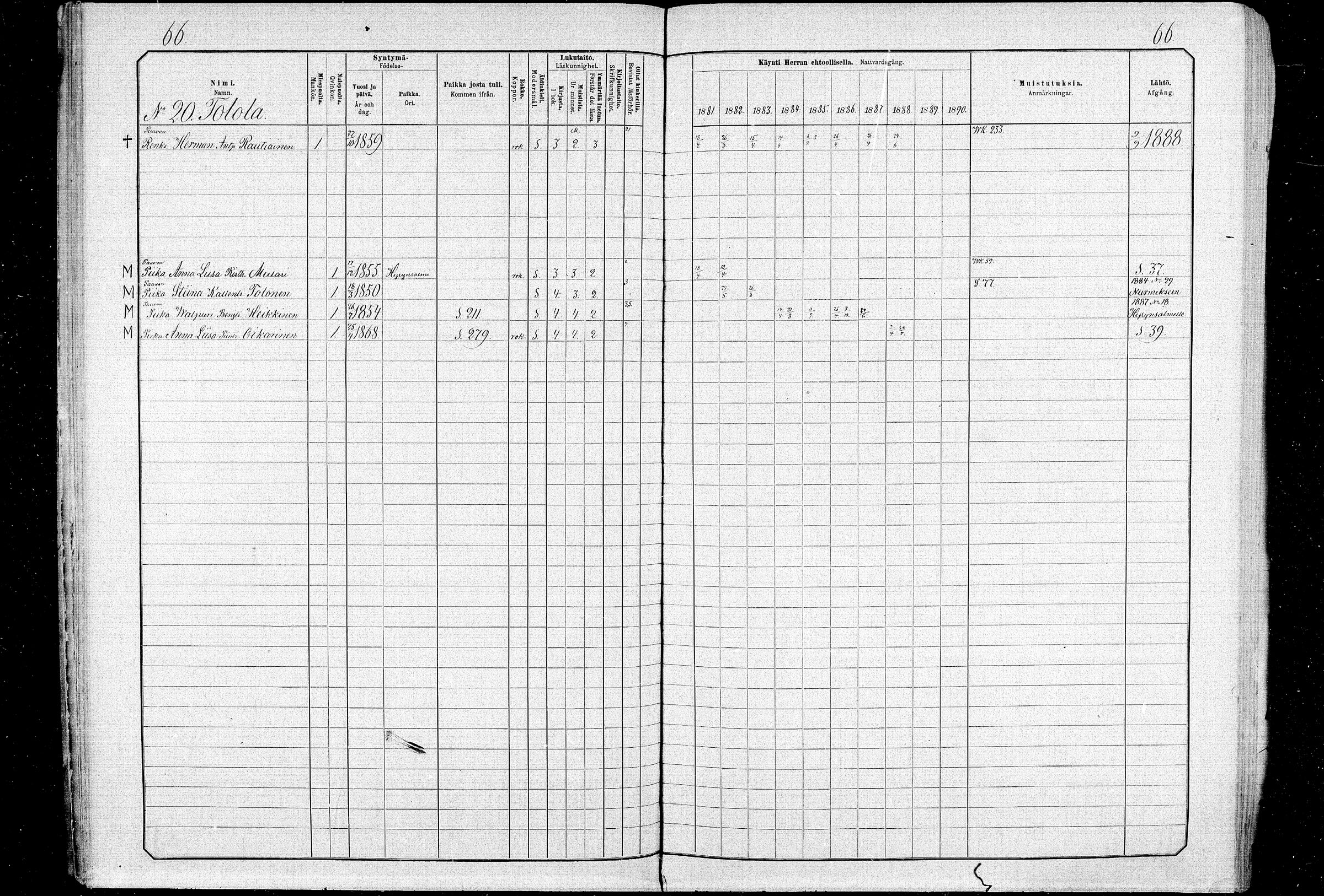 [ ../kirjat/Kirkonkirjat/ristijarvi/rippikirja_1881-1890_mko37-51/kuvat/65.jpg ]