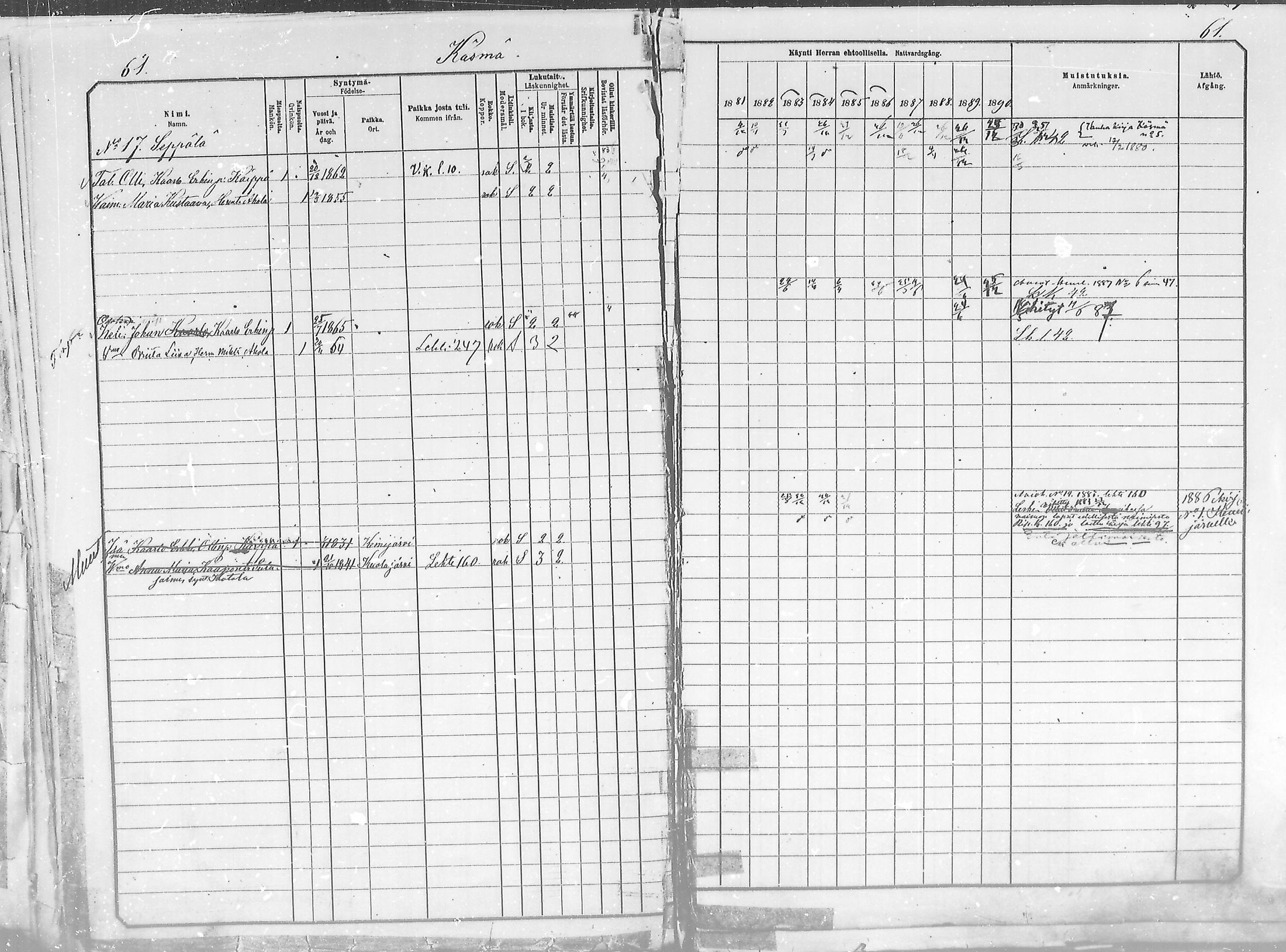 [ ../kirjat/Kirkonkirjat/salla/rippikirja_1881-1890_mko26-36/kuvat/61.jpg ]