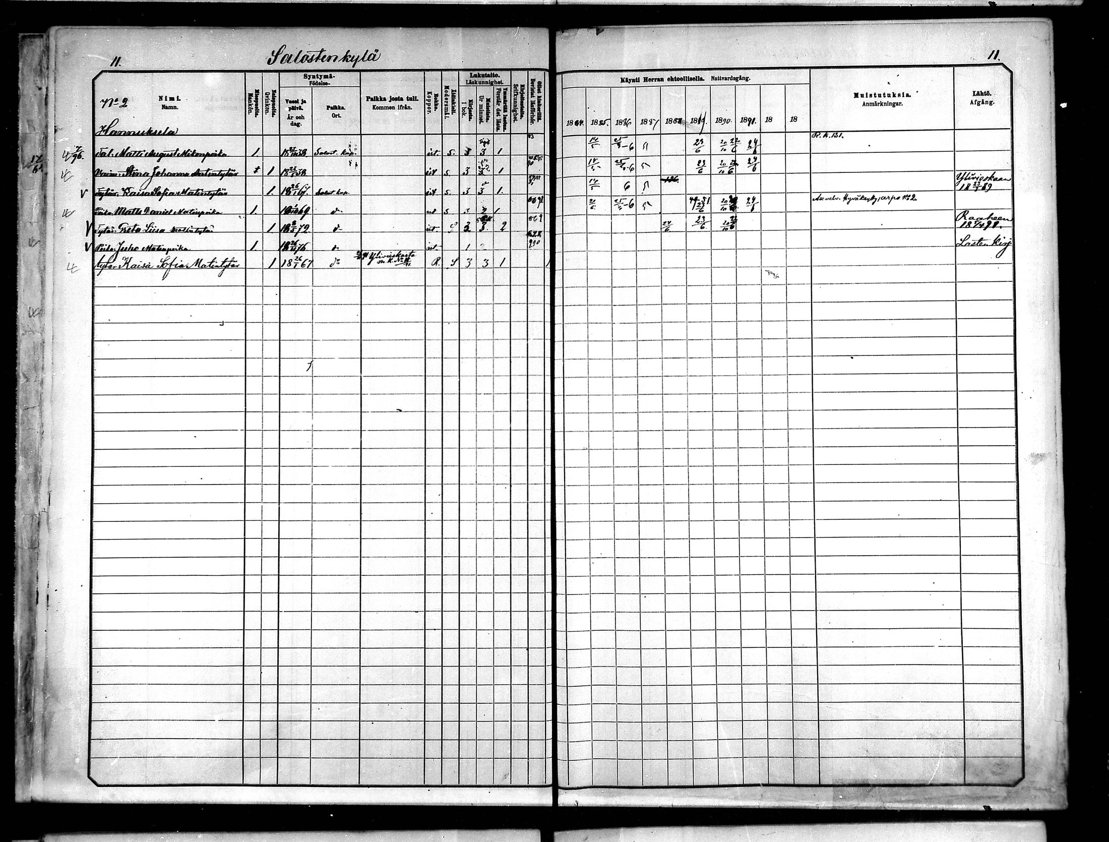 [ ../kirjat/Kirkonkirjat/saloinen/rippikirja_1885-1890_mko19-28/kuvat/11.jpg ]
