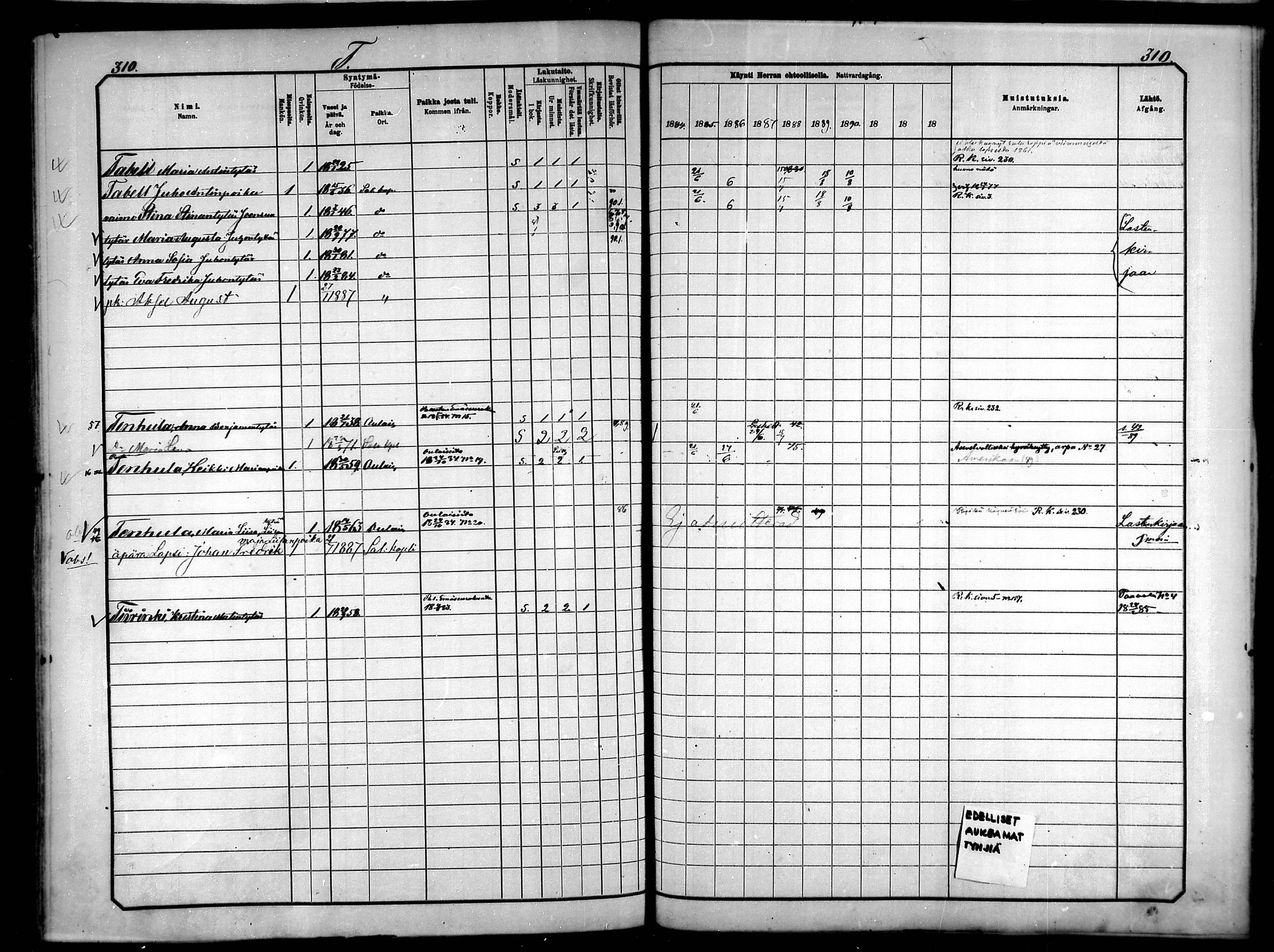 [ ../kirjat/Kirkonkirjat/saloinen/rippikirja_1885-1890_mko19-28/kuvat/267.jpg ]