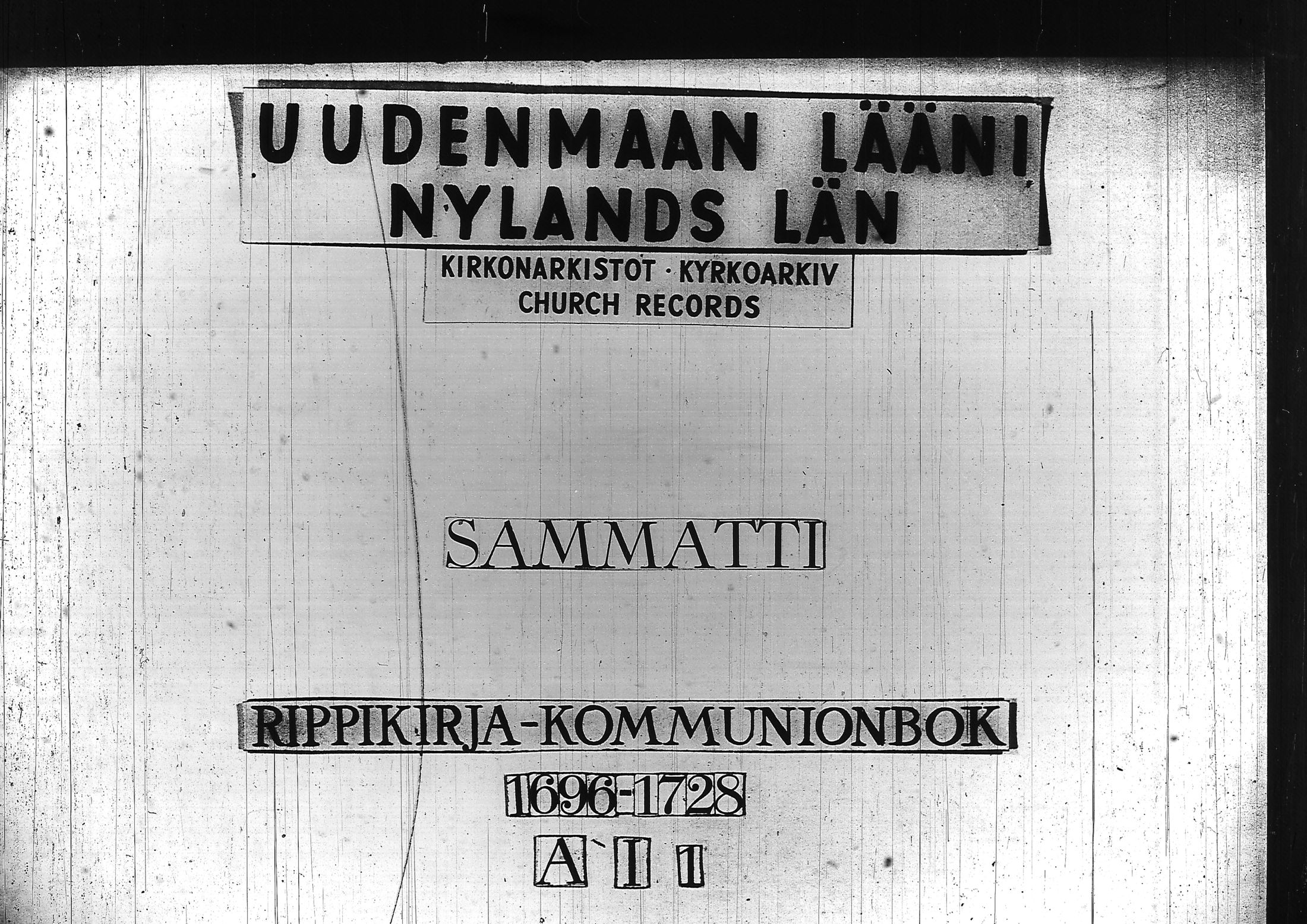 [ ../kirjat/Kirkonkirjat/sammatti/rippikirja_1696-1728_tk706/kuvat/1.jpg ]