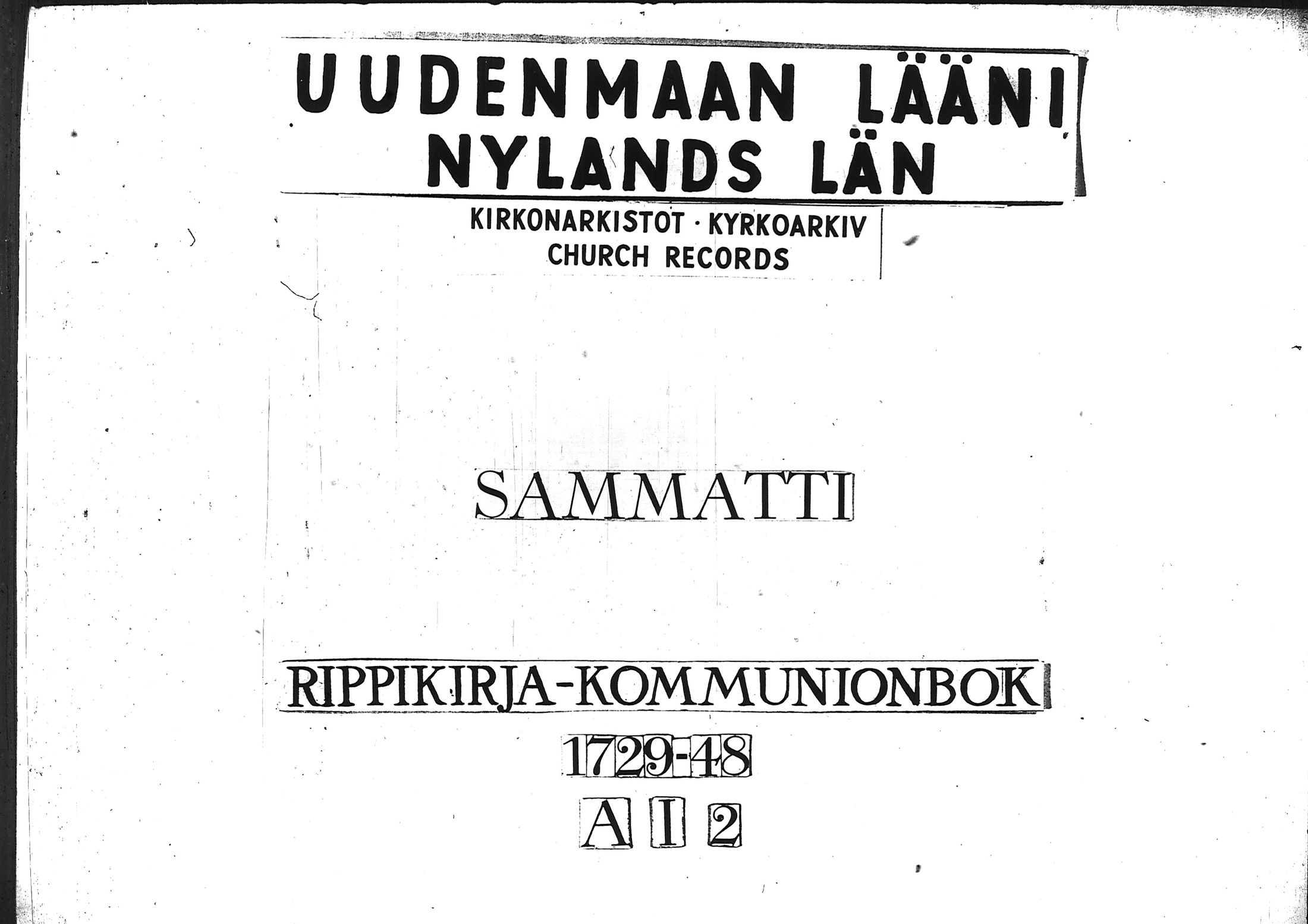 [ ../kirjat/Kirkonkirjat/sammatti/rippikirja_1729-1748_tk706/kuvat/1.jpg ]