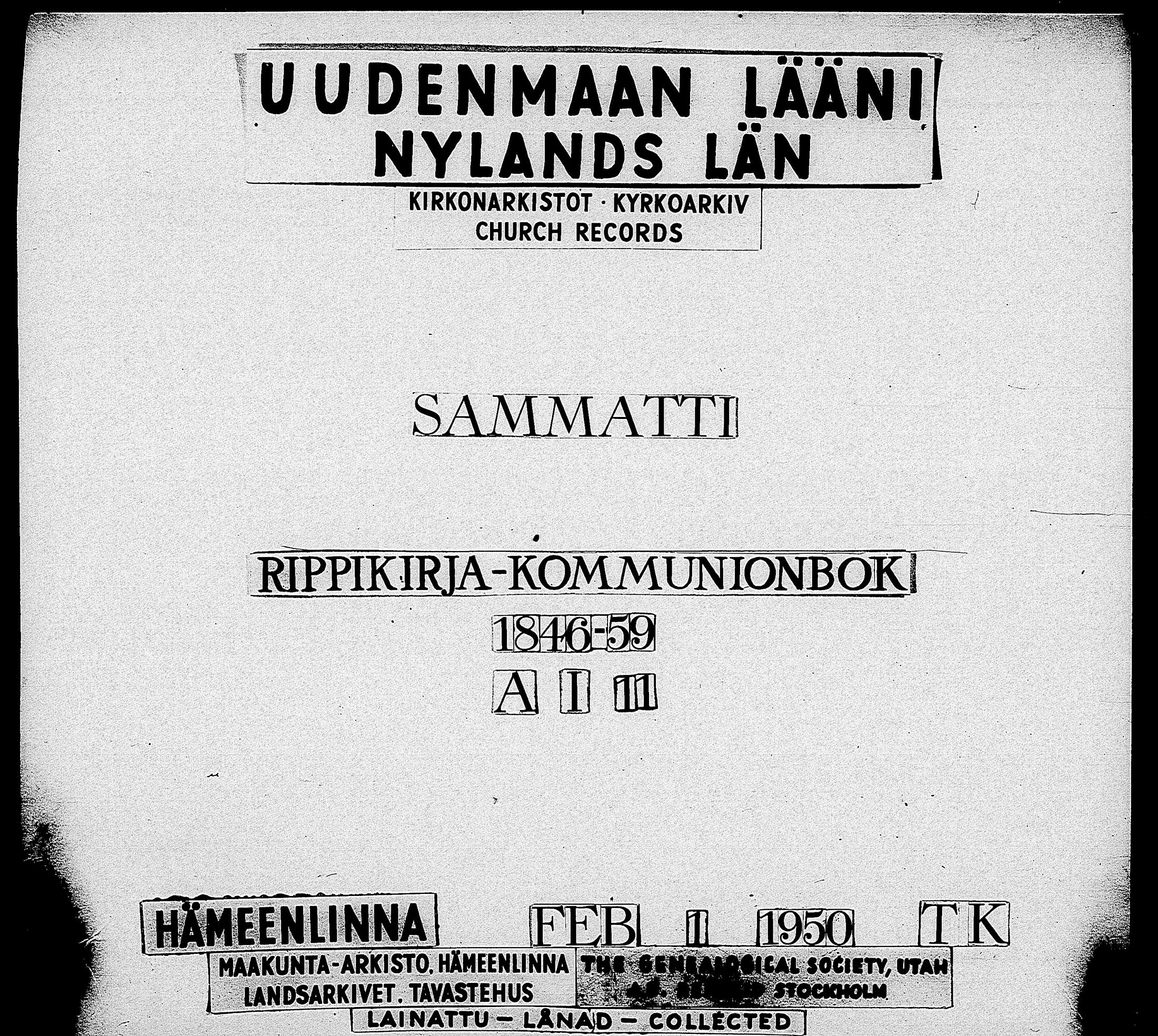 [ ../kirjat/Kirkonkirjat/sammatti/rippikirja_1846-1859_tk707/kuvat/1.jpg ]