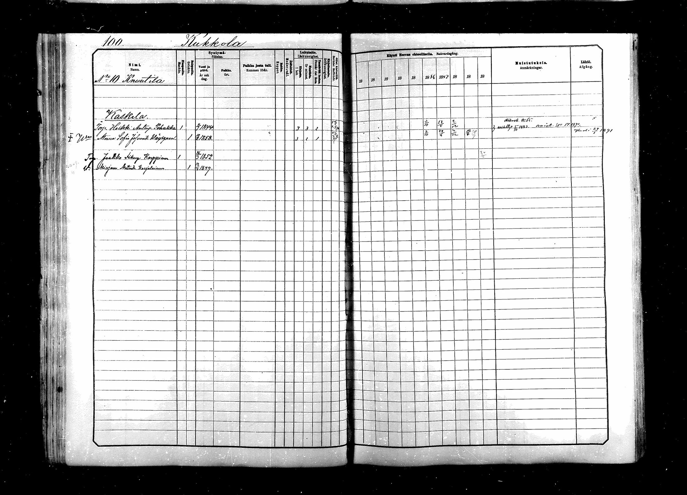 [ ../kirjat/Kirkonkirjat/saraisniemi/rippikirja_1881-1891_mko29-48/kuvat/100.jpg ]