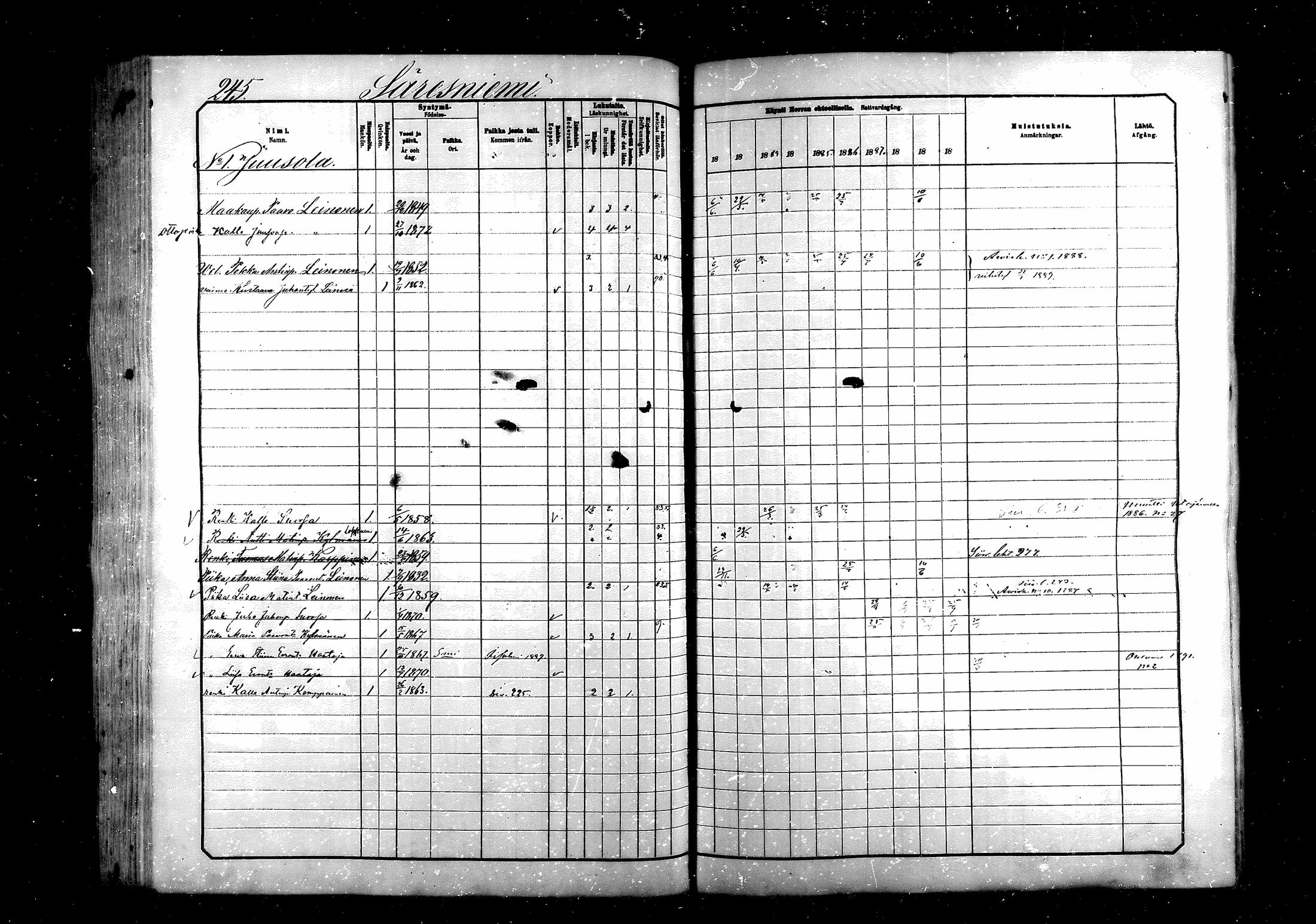 [ ../kirjat/Kirkonkirjat/saraisniemi/rippikirja_1881-1891_mko29-48/kuvat/245.jpg ]