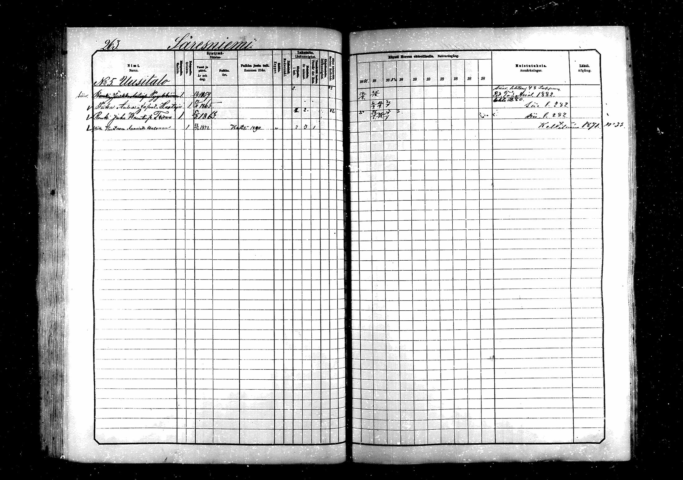 [ ../kirjat/Kirkonkirjat/saraisniemi/rippikirja_1881-1891_mko29-48/kuvat/263.jpg ]