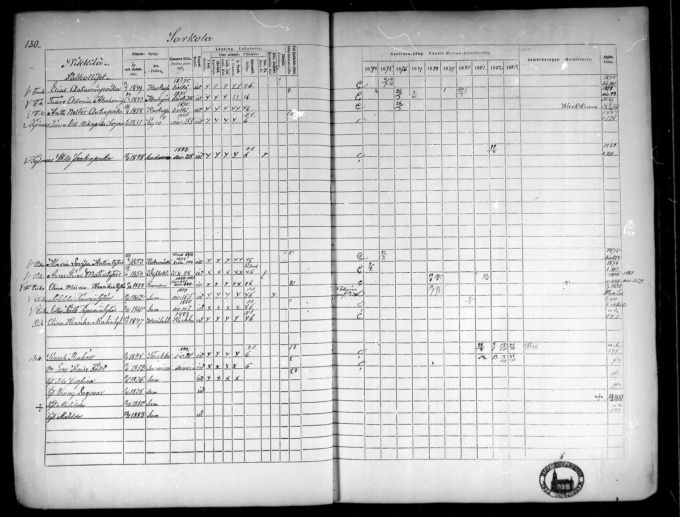 [ ../kirjat/Kirkonkirjat/suoniemi/rippikirja_1874-1883_mko30-38/kuvat/126.jpg ]