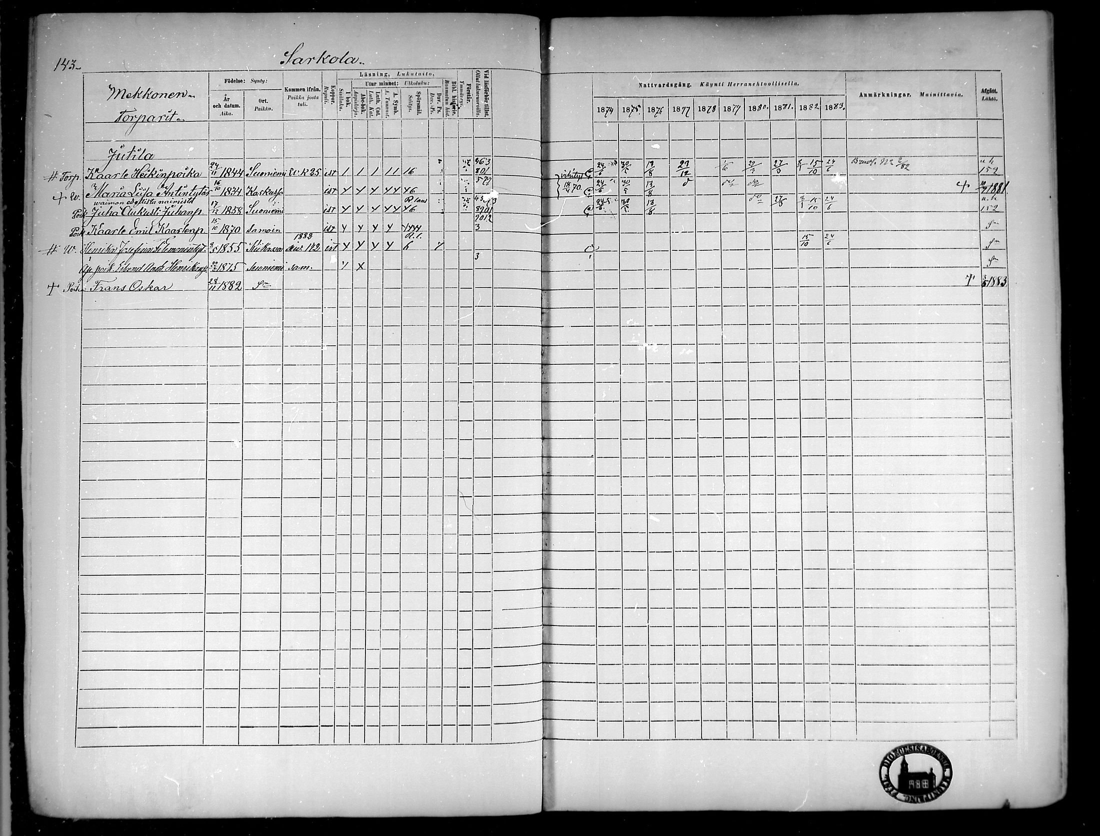 [ ../kirjat/Kirkonkirjat/suoniemi/rippikirja_1874-1883_mko30-38/kuvat/139.jpg ]