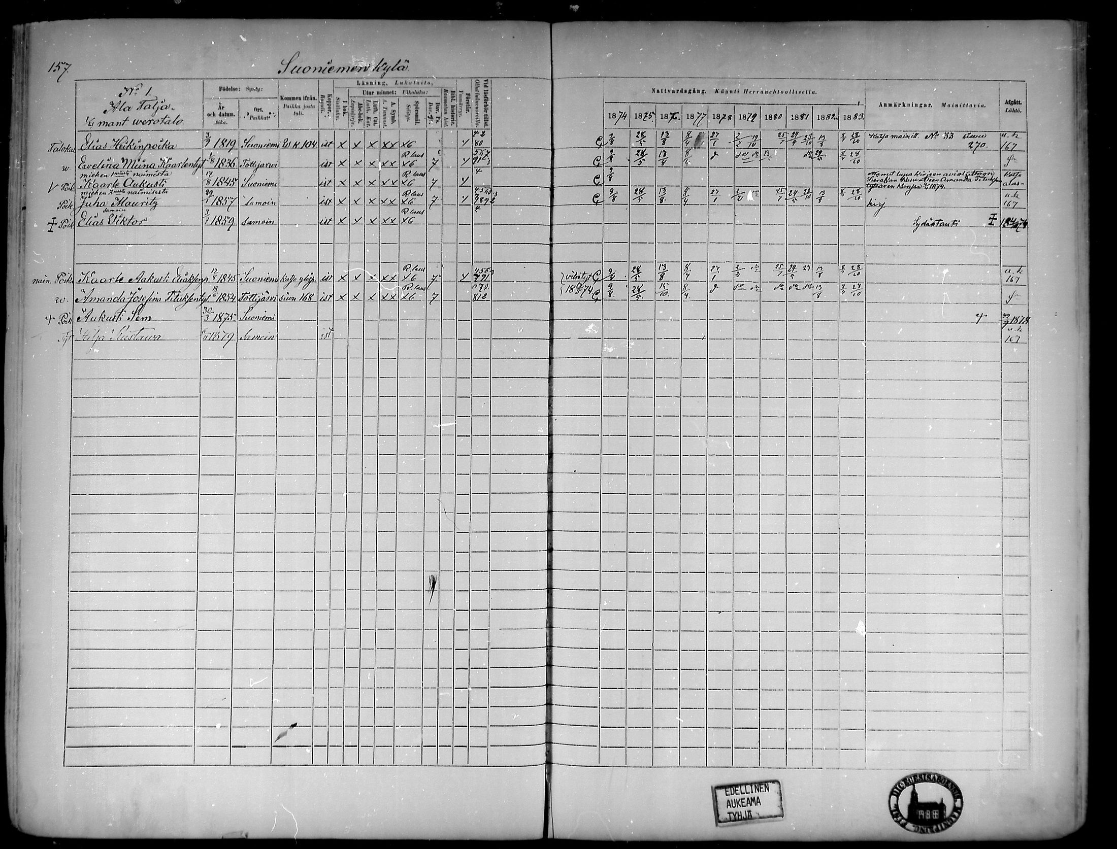 [ ../kirjat/Kirkonkirjat/suoniemi/rippikirja_1874-1883_mko30-38/kuvat/151.jpg ]