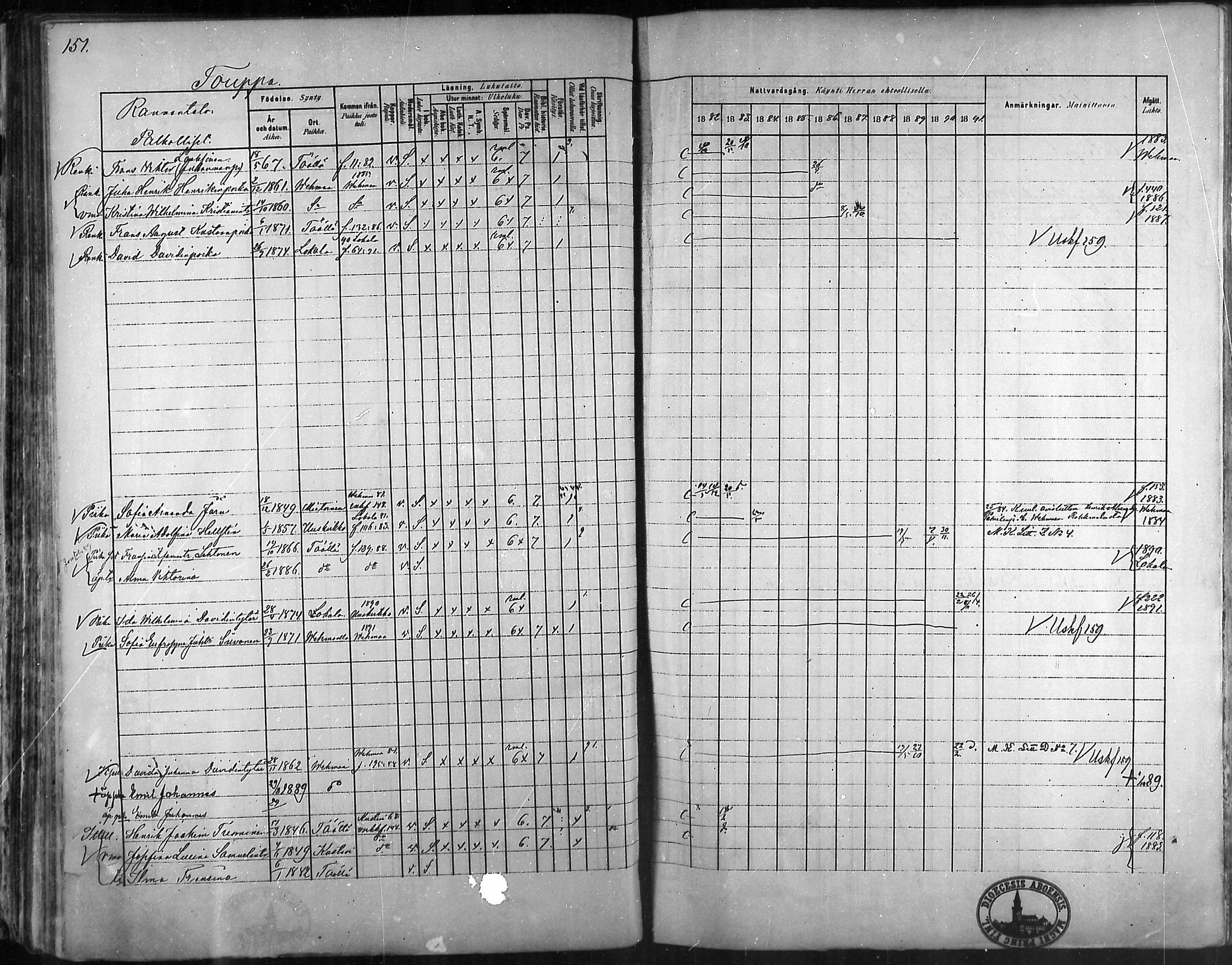 [ ../kirjat/Kirkonkirjat/taivassalo/rippikirja_1882-1891_mko227-243/kuvat/148.jpg ]