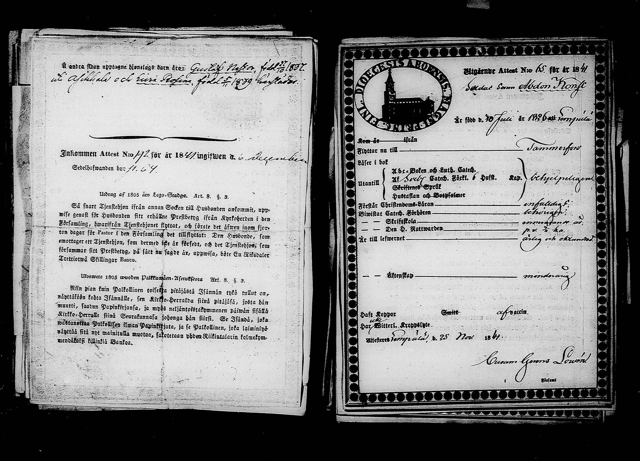 [ ../kirjat/Kirkonkirjat/tampereen_tuomiokirkkoseurakunta/muuttokirjoja_1841-1842_tk640-641/kuvat/199.jpg ]
