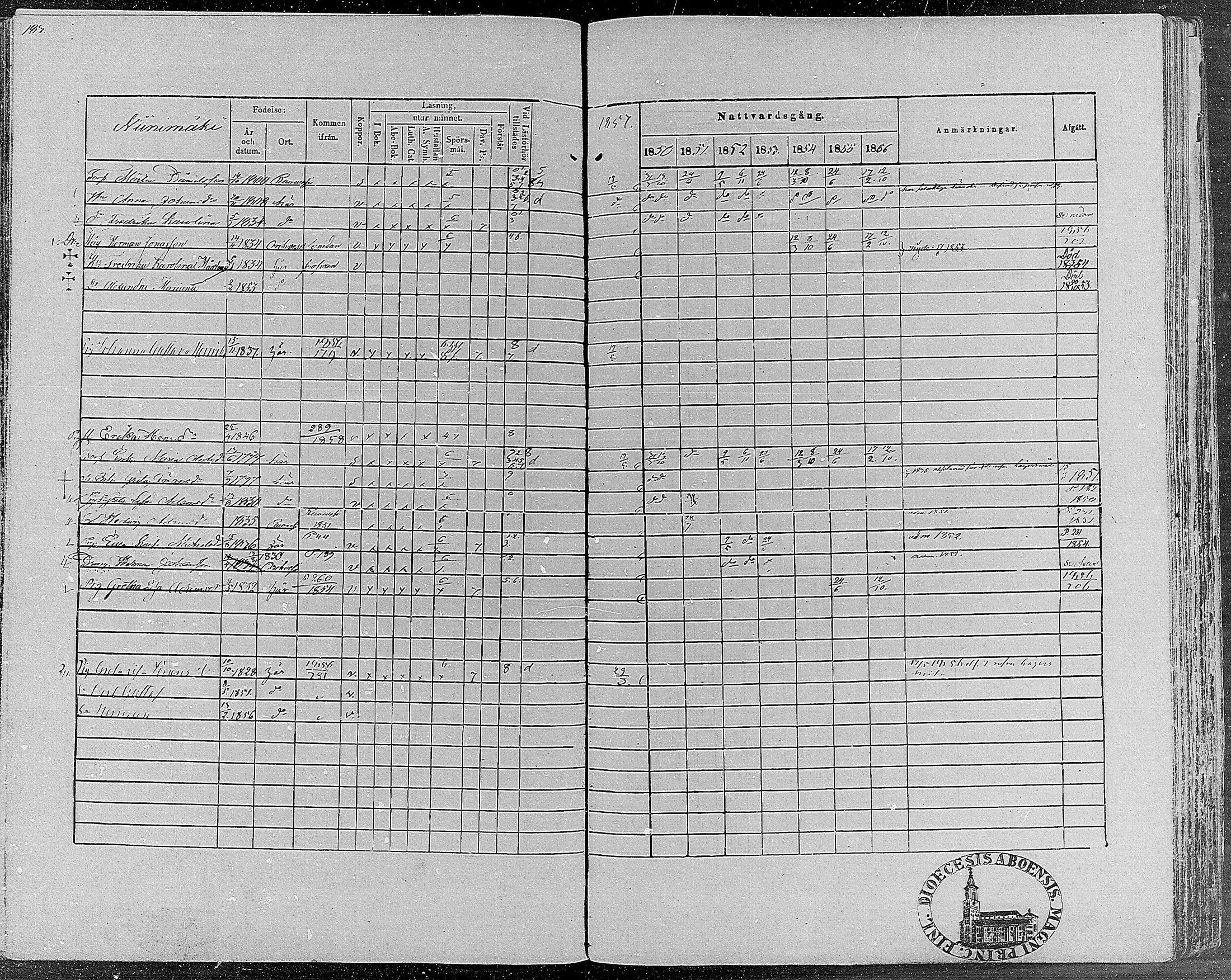 [ ../kirjat/Kirkonkirjat/teisko/rippikirja_1850-1856_hp_mko1-12/kuvat/184.jpg ]