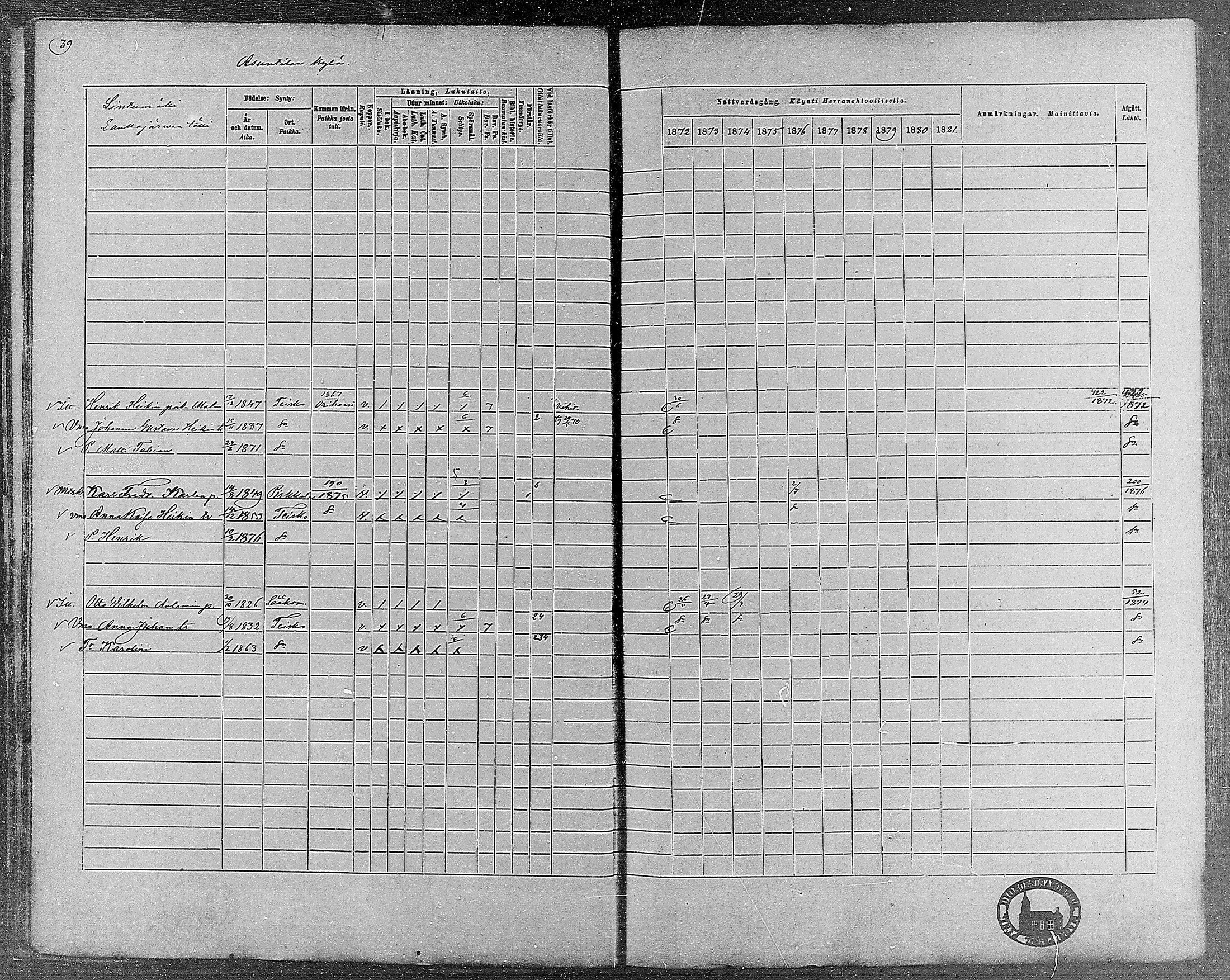 [ ../kirjat/Kirkonkirjat/teisko/rippikirja_1872-1881_mko53-74/kuvat/33.jpg ]