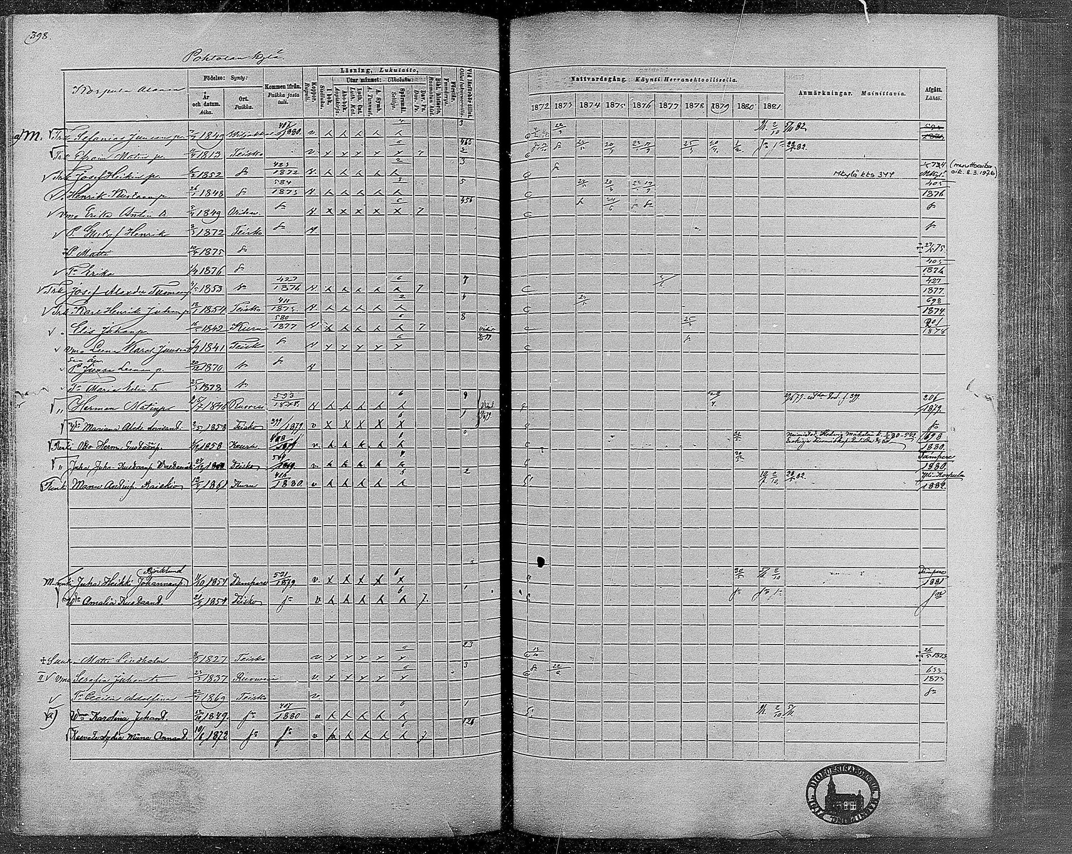 [ ../kirjat/Kirkonkirjat/teisko/rippikirja_1872-1881_mko53-74/kuvat/376.jpg ]
