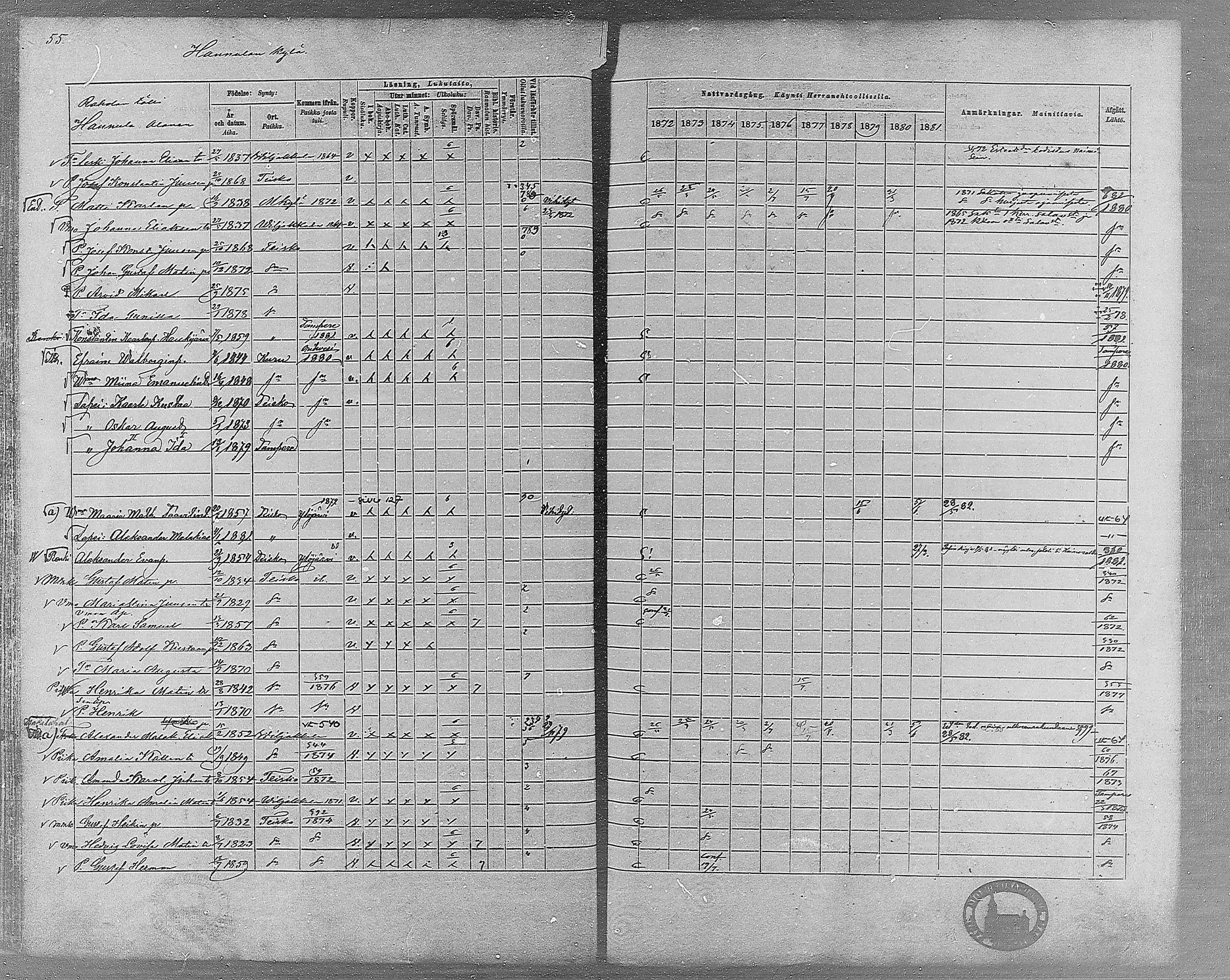[ ../kirjat/Kirkonkirjat/teisko/rippikirja_1872-1881_mko53-74/kuvat/49.jpg ]