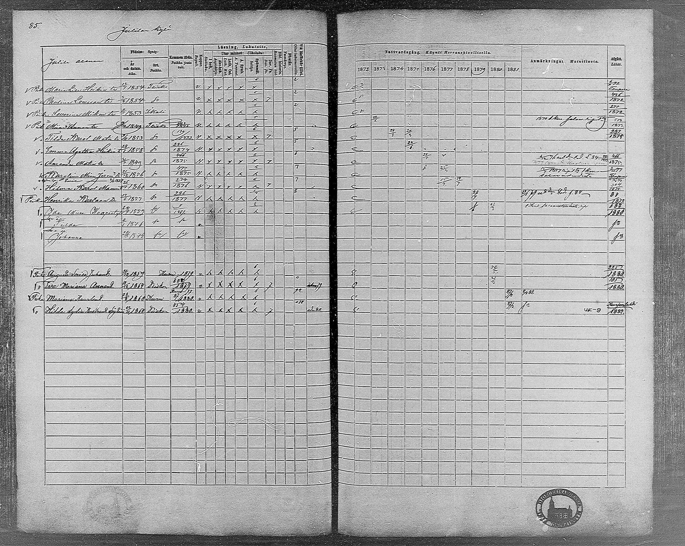 [ ../kirjat/Kirkonkirjat/teisko/rippikirja_1872-1881_mko53-74/kuvat/76.jpg ]