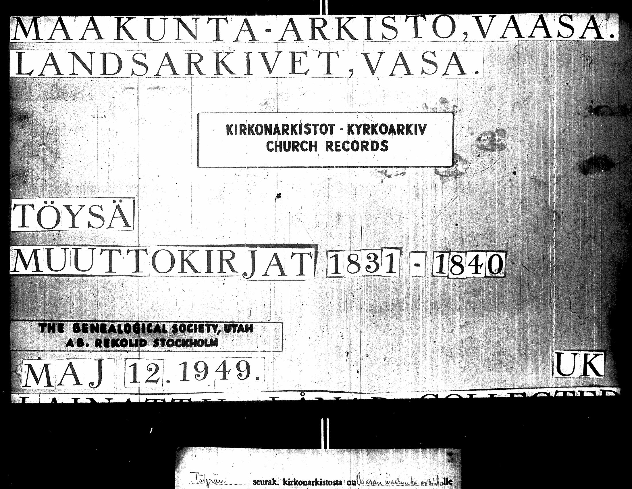 [ ../kirjat/Kirkonkirjat/toysa/muuttokirjoja_1831-1840_uk322/kuvat/1.jpg ]