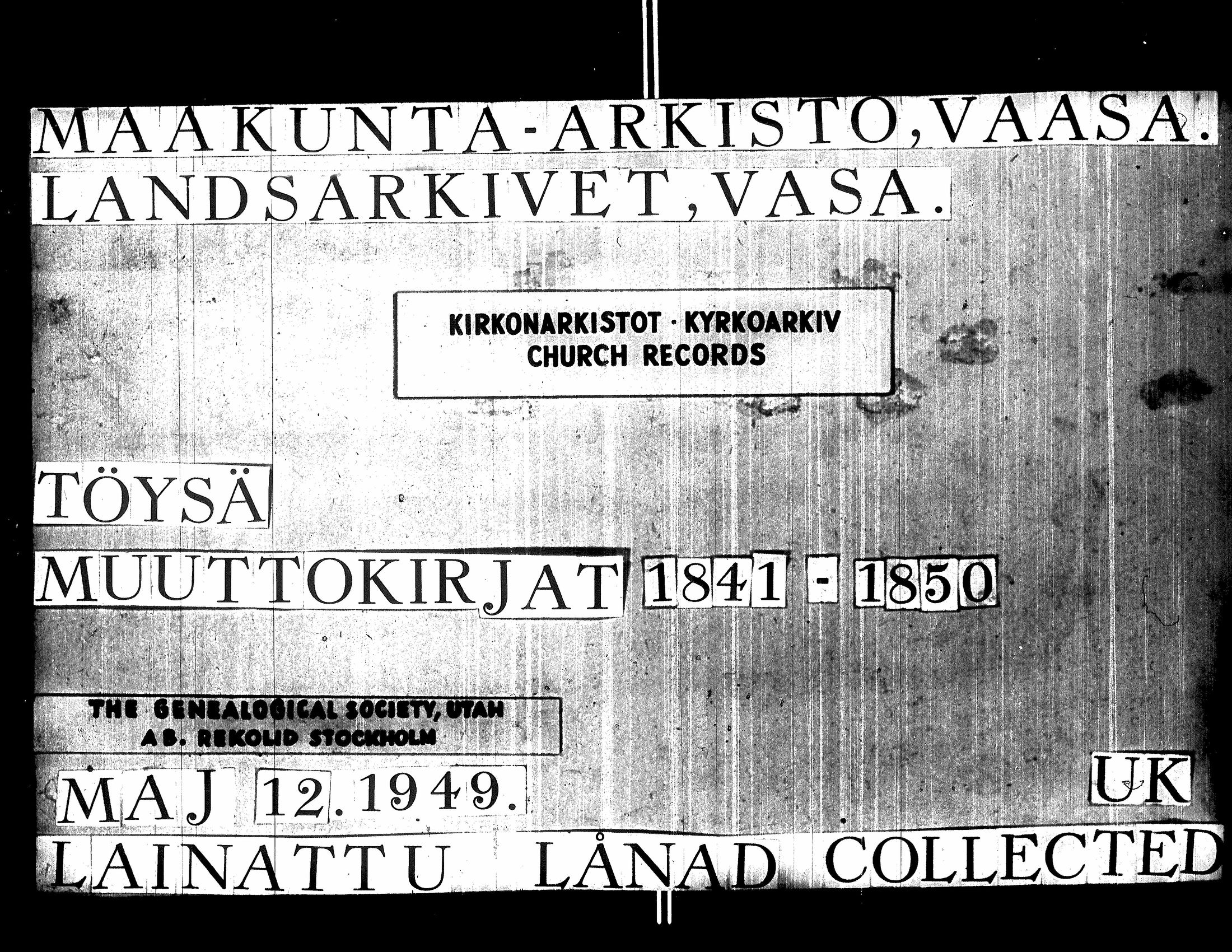 [ ../kirjat/Kirkonkirjat/toysa/muuttokirjoja_1841-1850_uk322/kuvat/1.jpg ]