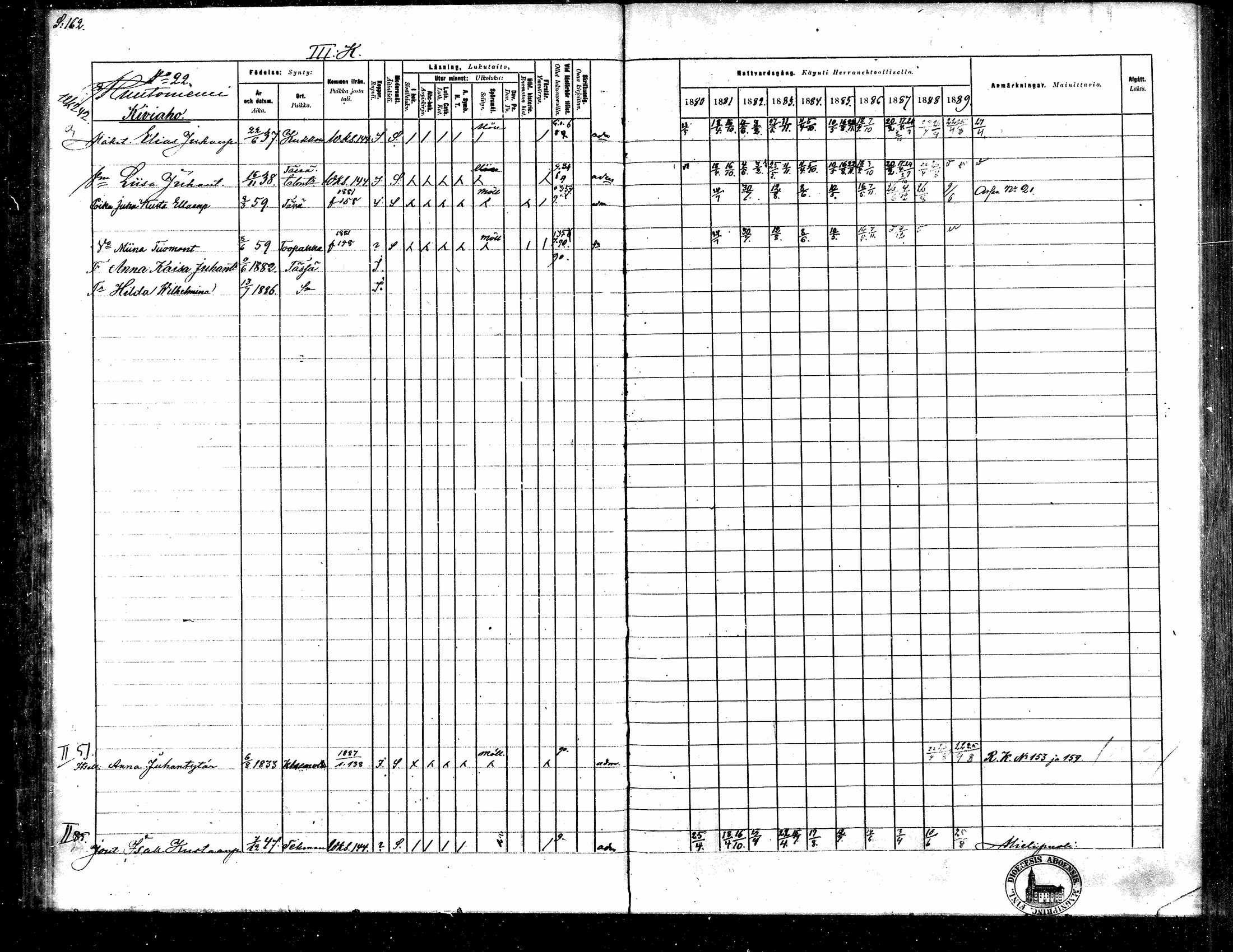 [ ../kirjat/Kirkonkirjat/toysa/rippikirja_1880-1889_mko58-73/kuvat/157.jpg ]