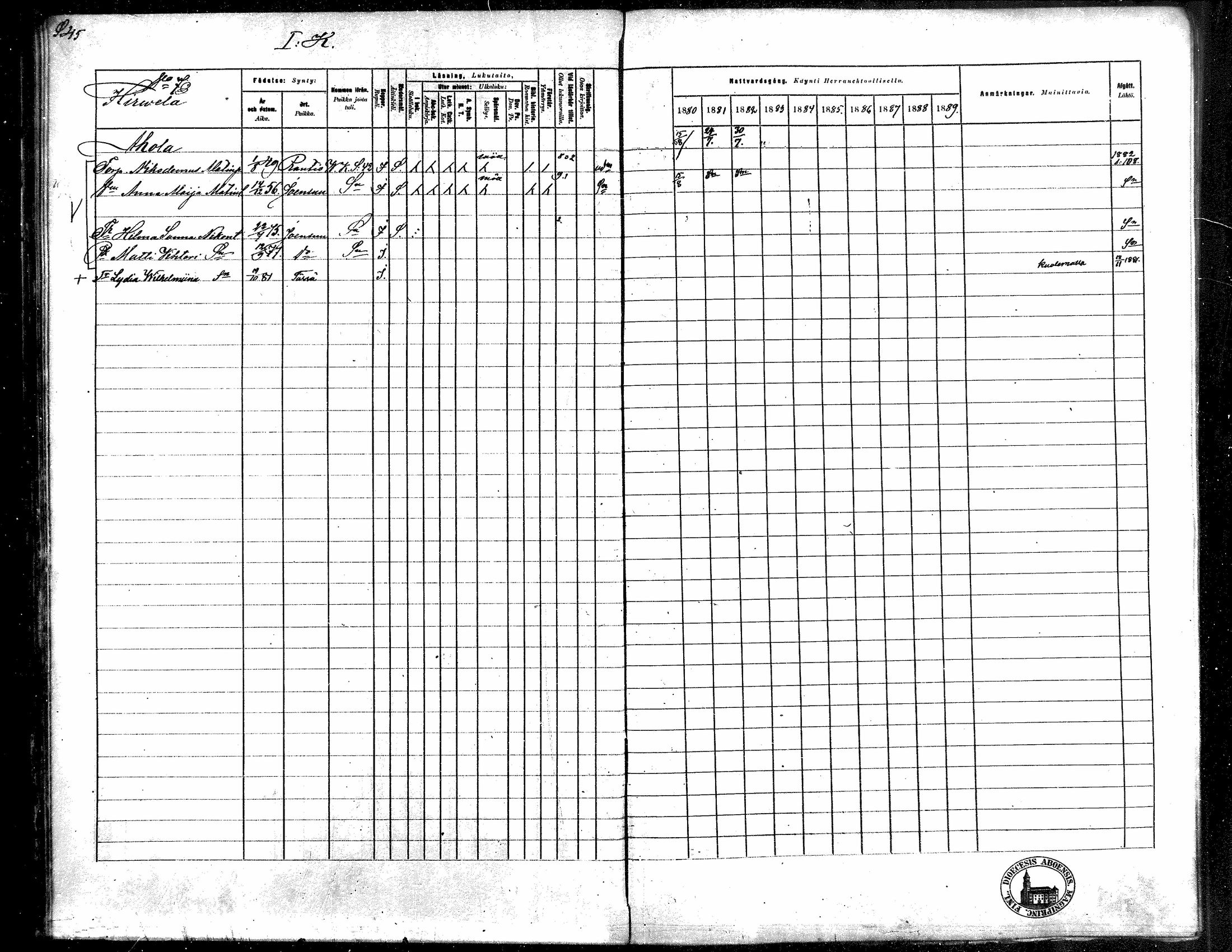 [ ../kirjat/Kirkonkirjat/toysa/rippikirja_1880-1889_mko58-73/kuvat/45.jpg ]