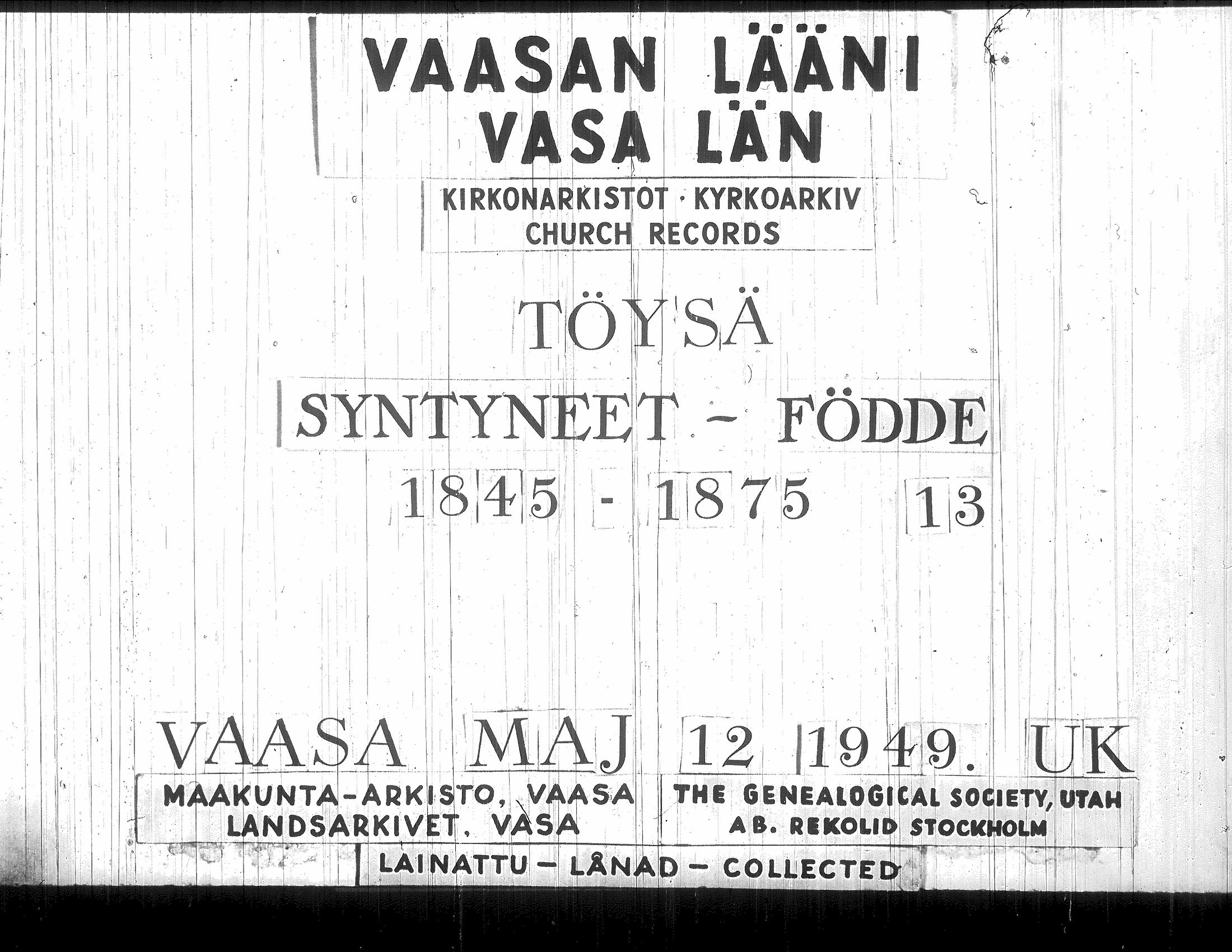 [ ../kirjat/Kirkonkirjat/toysa/syntyneet_1845-1875_uk322/kuvat/1.jpg ]