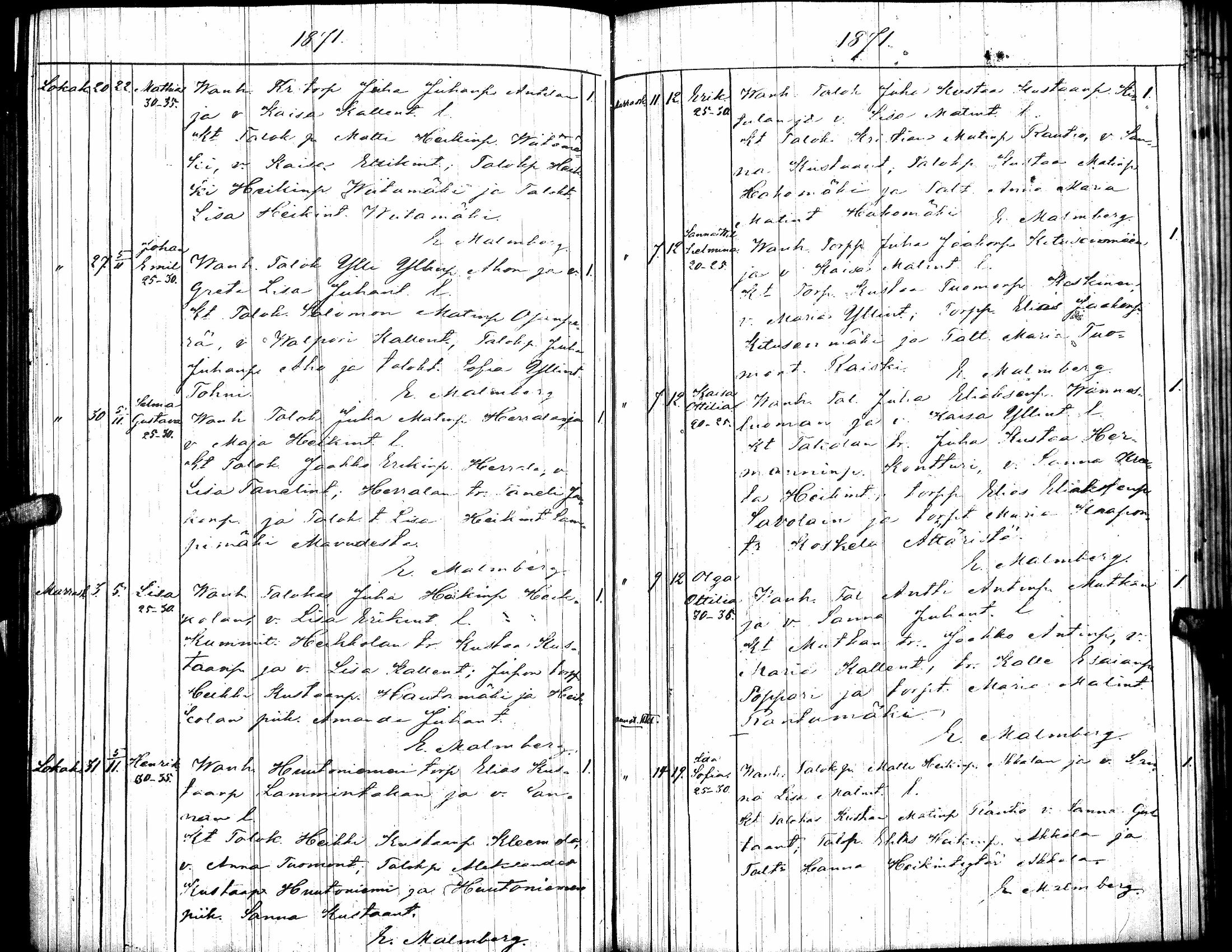 [ ../kirjat/Kirkonkirjat/toysa/syntyneet_1845-1875_uk322/kuvat/157.jpg ]