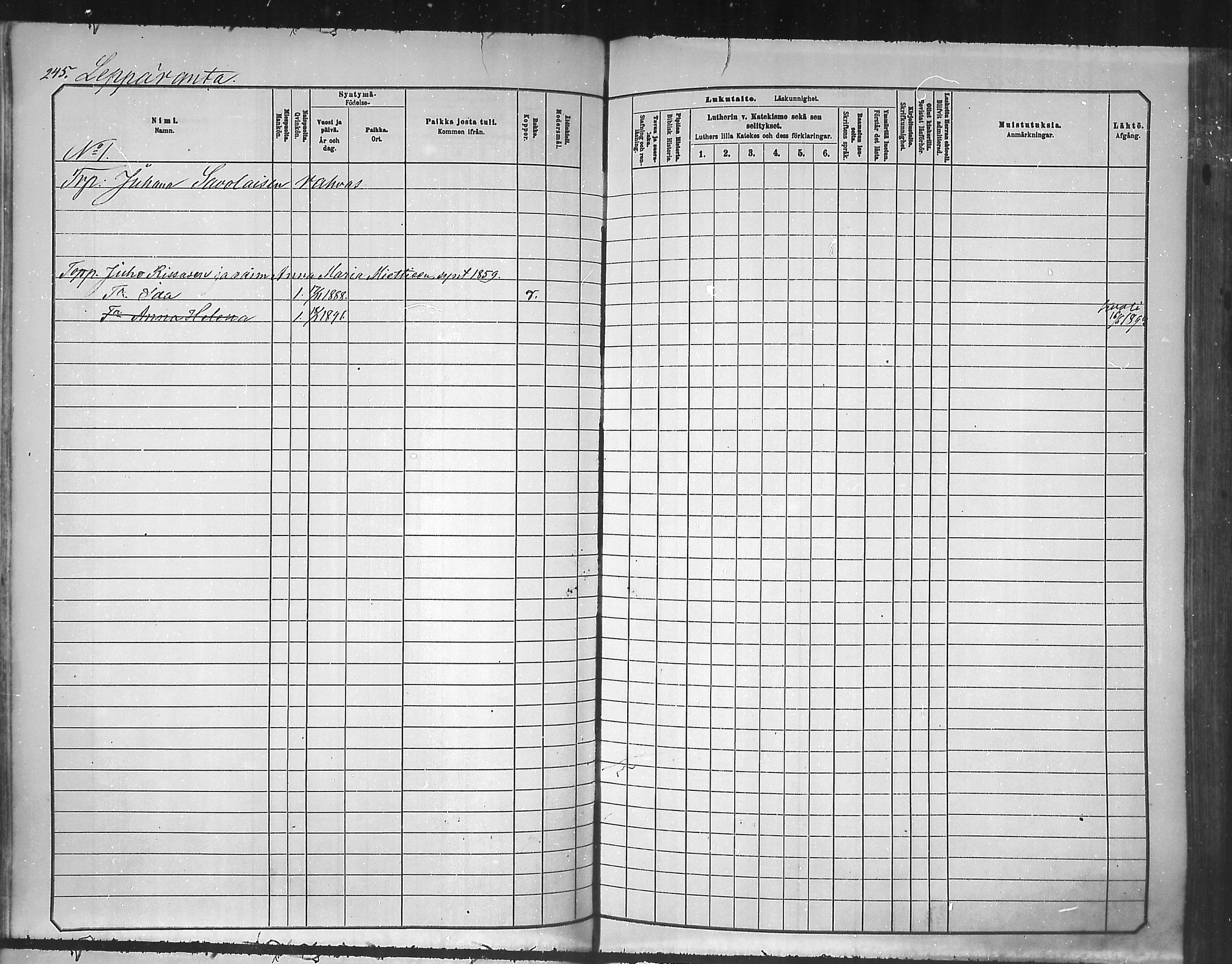 [ ../kirjat/Kirkonkirjat/tuusniemi/lastenkirja_1881-1890_mko105-126/kuvat/245.jpg ]